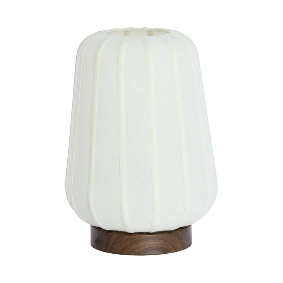 Bibia Dark Brown Wood Effect & White Table Lamp 41.5cm