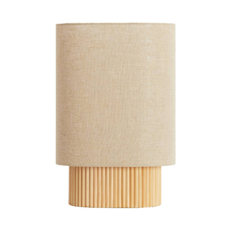 Laslo Natural Wood & Linen Table Lamp 45cm