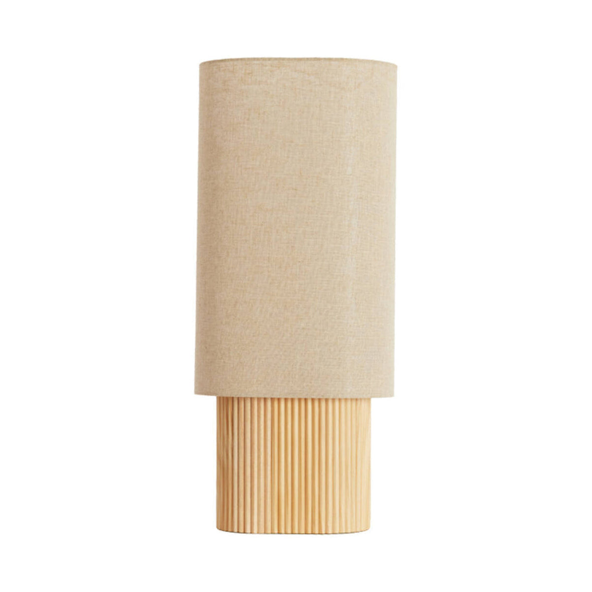 Laslo Natural Wood & Linen Table Lamp 70cm