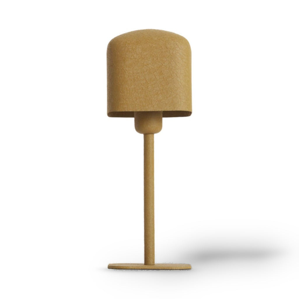 Elenie Matt Ochre Yellow Metal Table Lamp 36cm