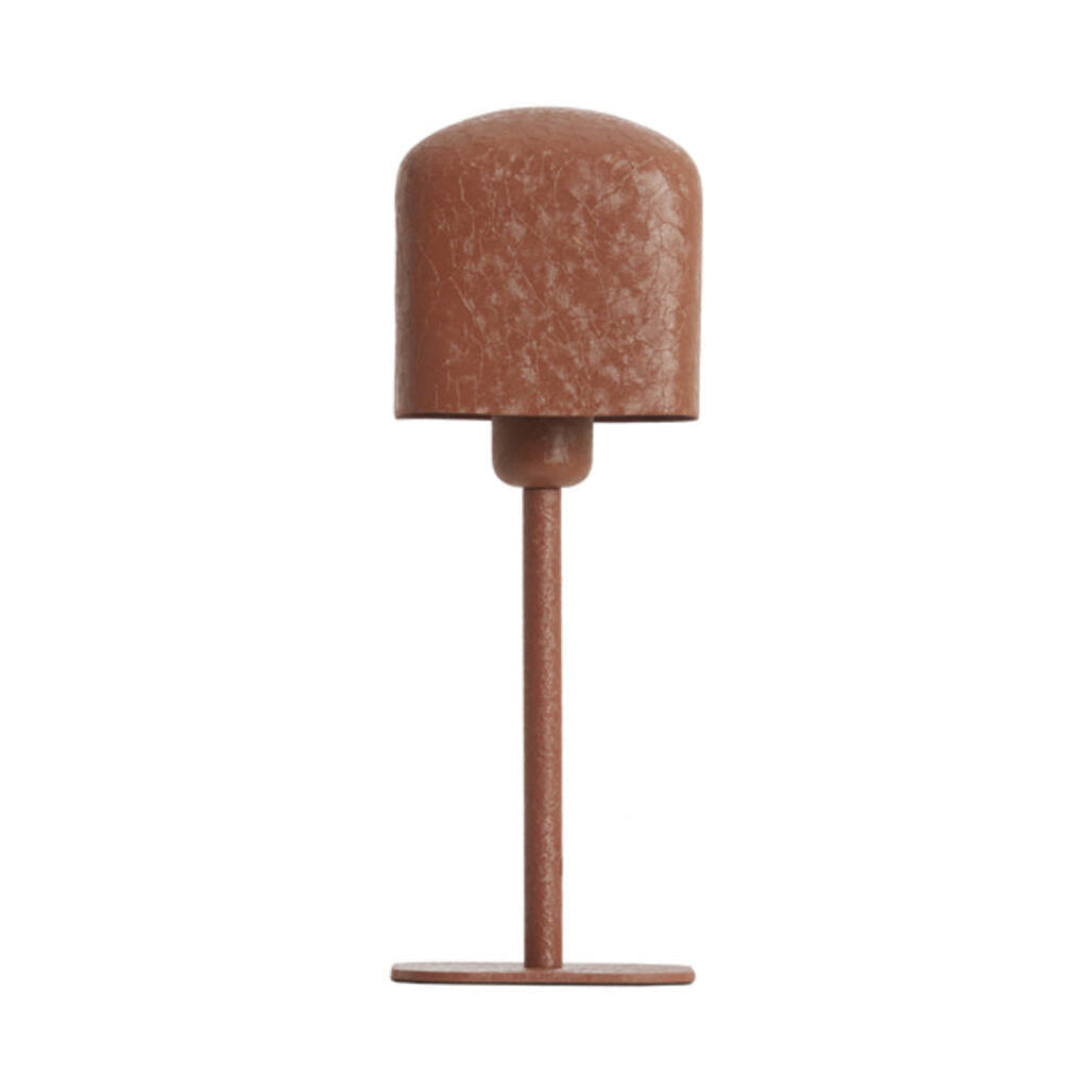 Elenie Matt Dark Orange Metal Table Lamp 36cm