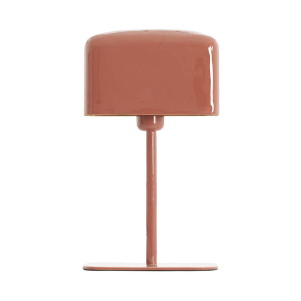 Elenie Gloss Dark Coral Metal Table Lamp