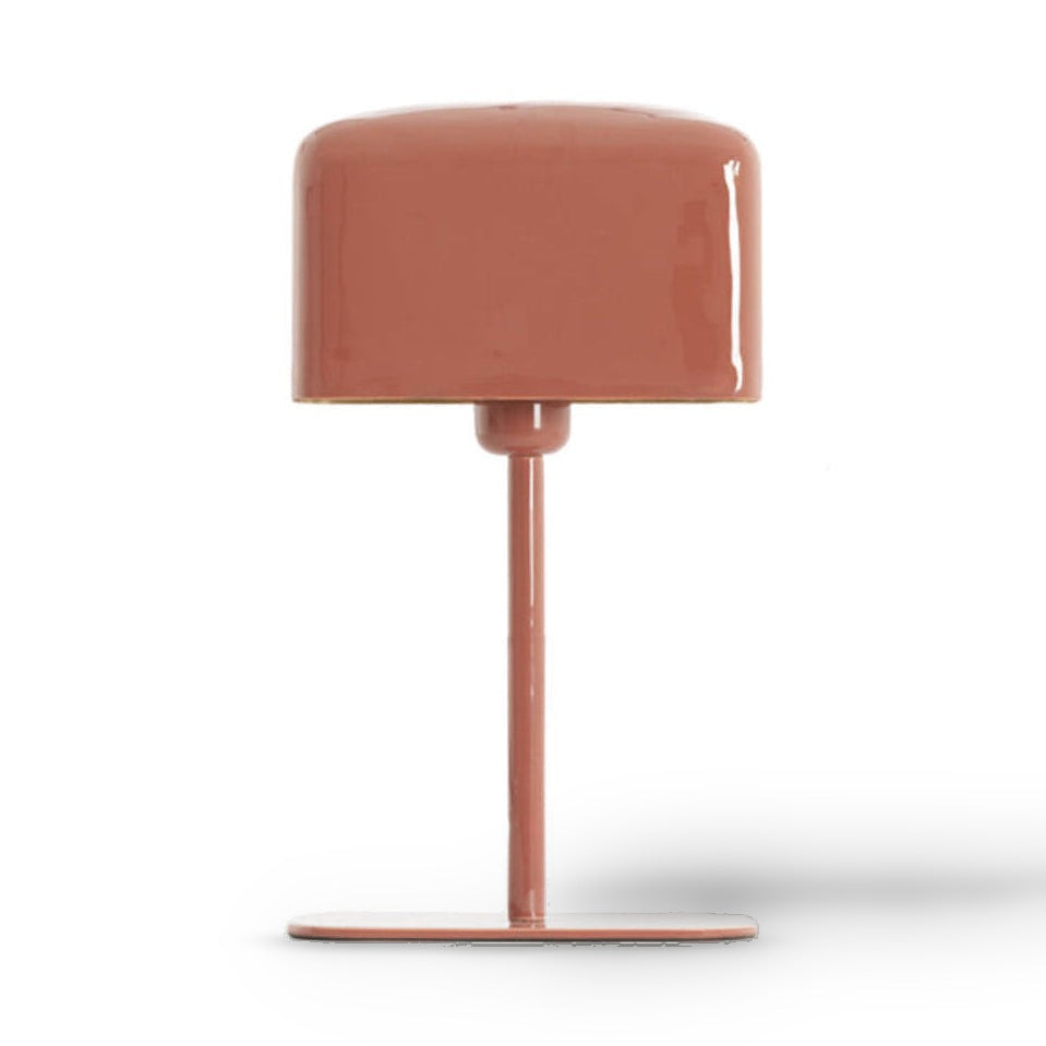 Elenie Gloss Dark Coral Metal Table Lamp