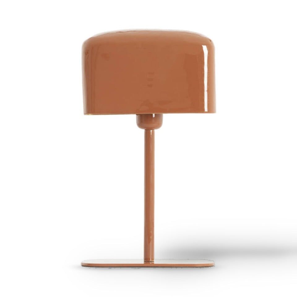 Elenie Gloss Dark Orange Metal Table Lamp