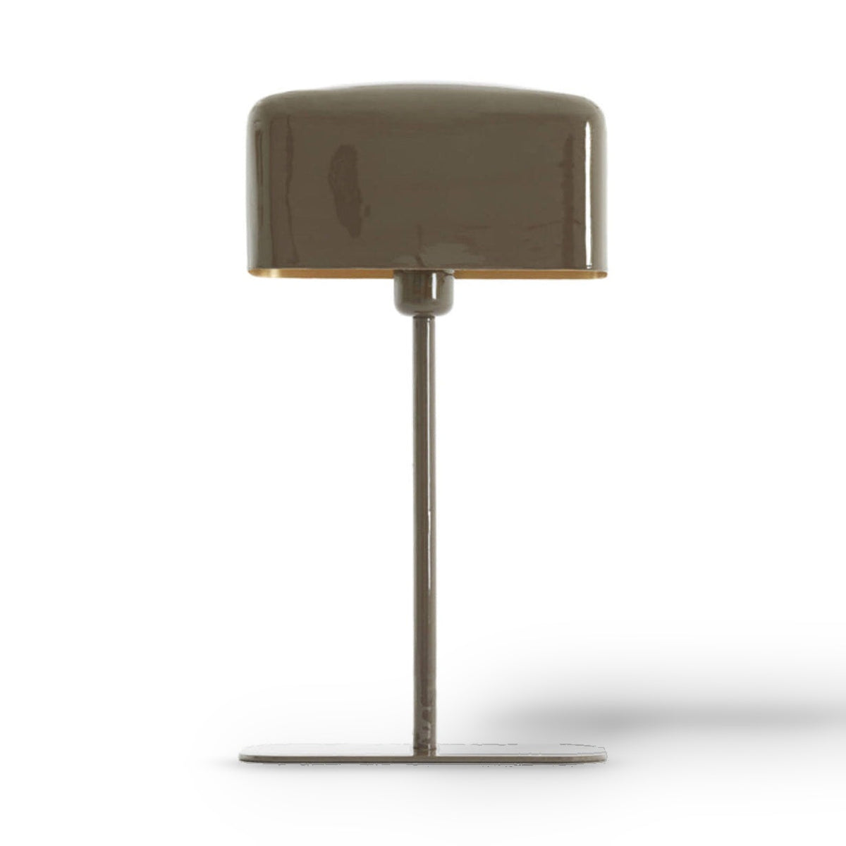 Elenie Gloss Dark Brown Metal Table Lamp 48cm