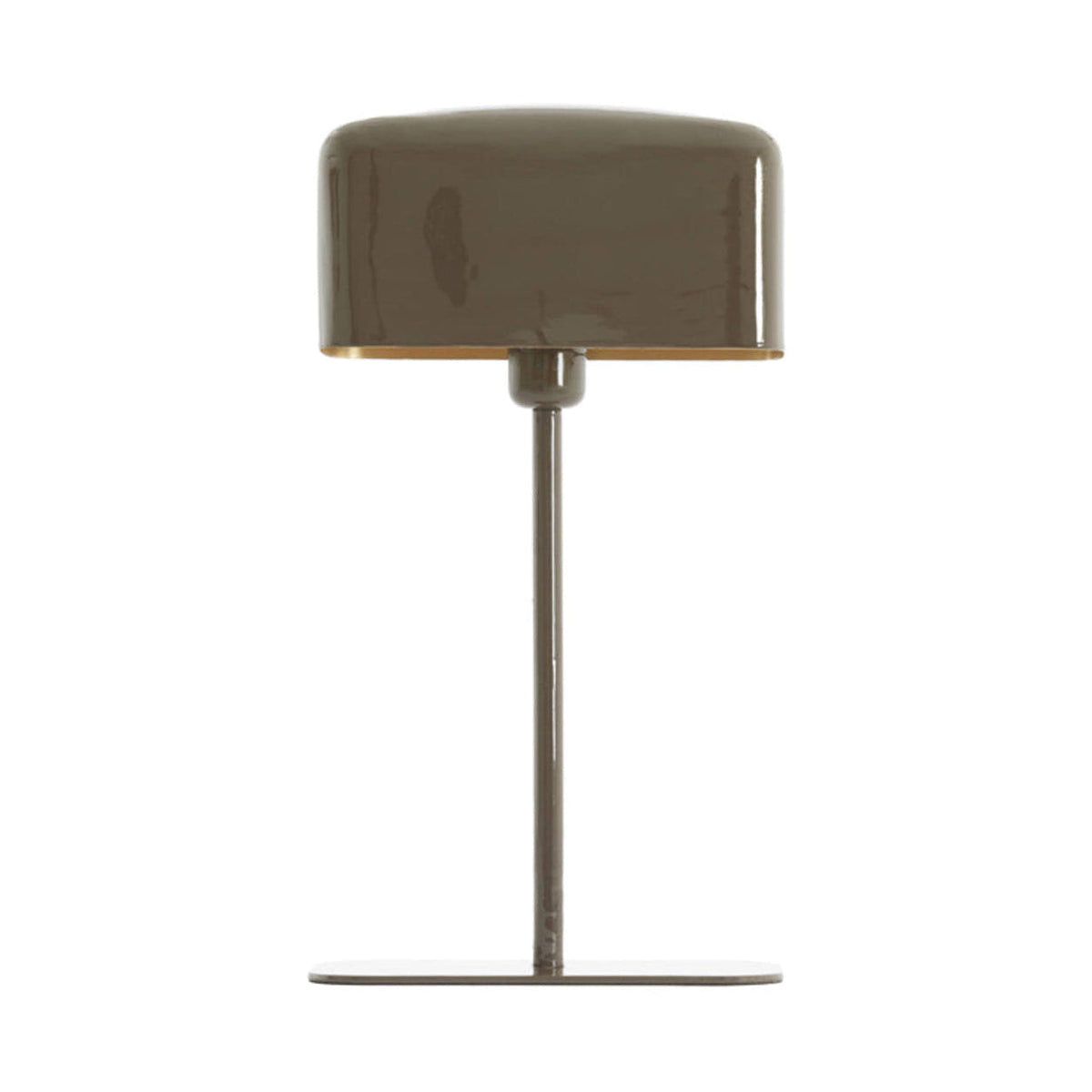 Elenie Gloss Dark Brown Metal Table Lamp 48cm