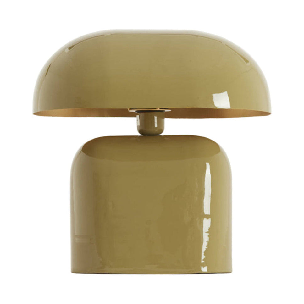 Todd Gloss Taupe Metal Mushroom Table Lamp