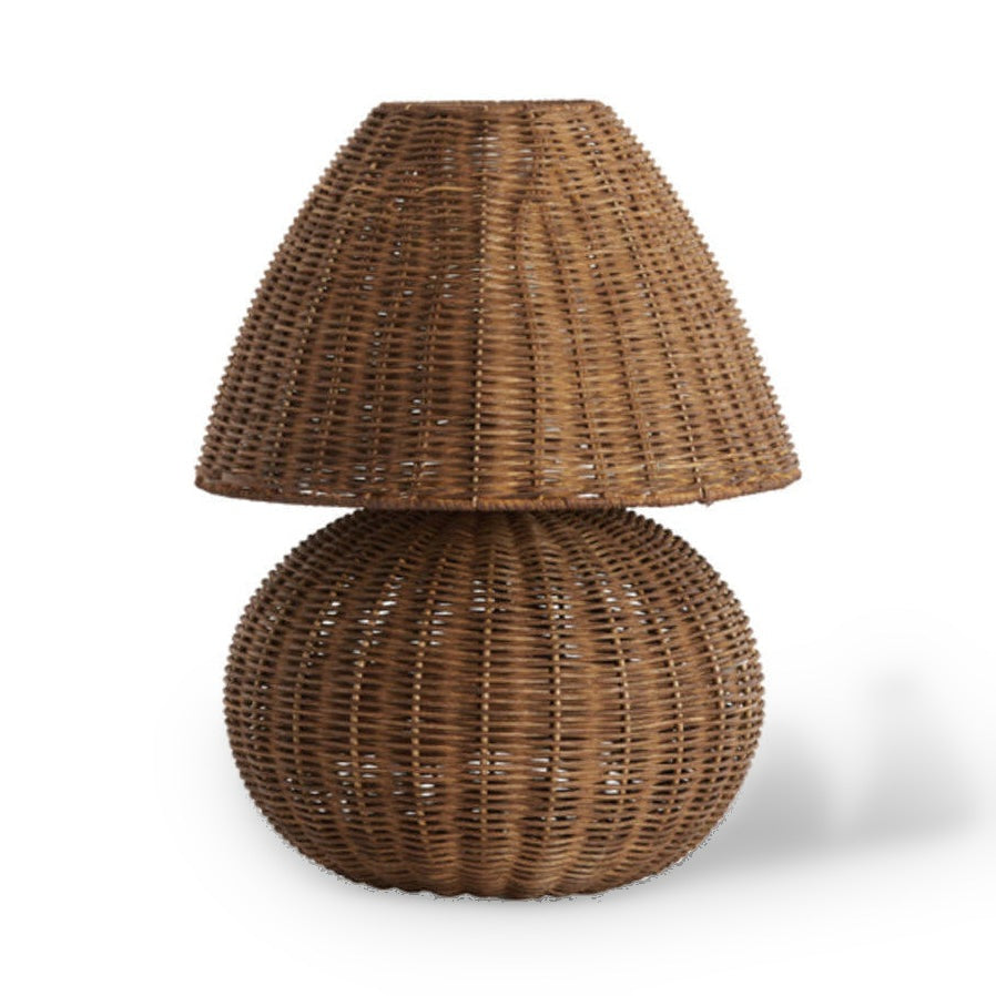 Mavon Dark Brown Rattan Table Lamp