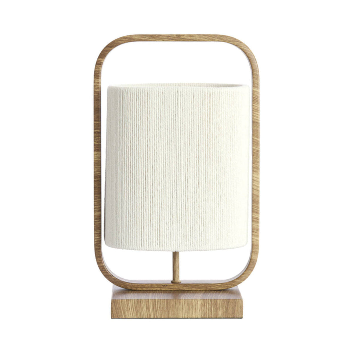 Lecce Natural Wood Effect & Cream Rope Table Lamp