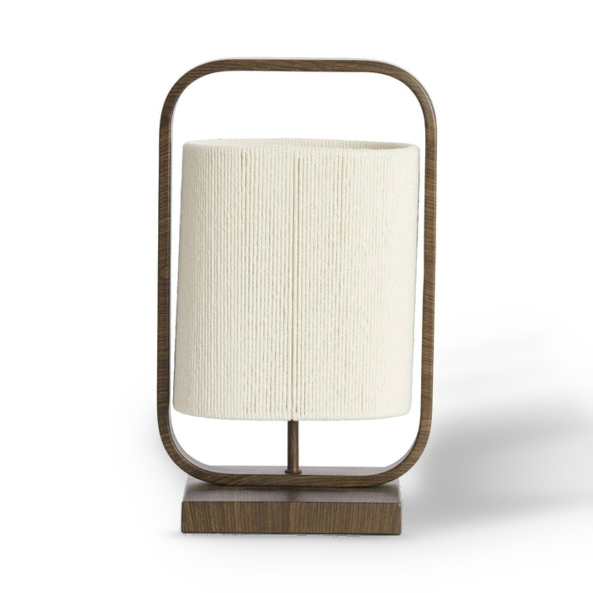 Lecce Dark Brown & Cream Rope Table Lamp
