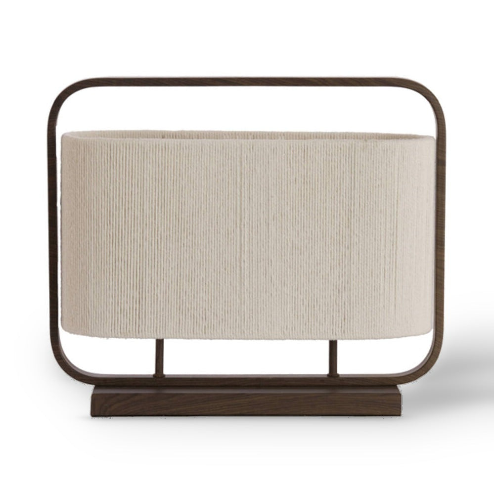 Lecce Dark Brown & Cream Rope 2 Light Table Lamp