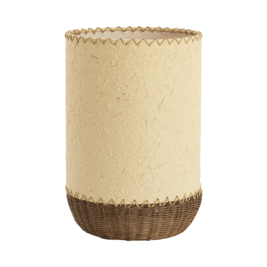 Tio Beige Paper & Dark Brown Rattan Table Lamp 36cm