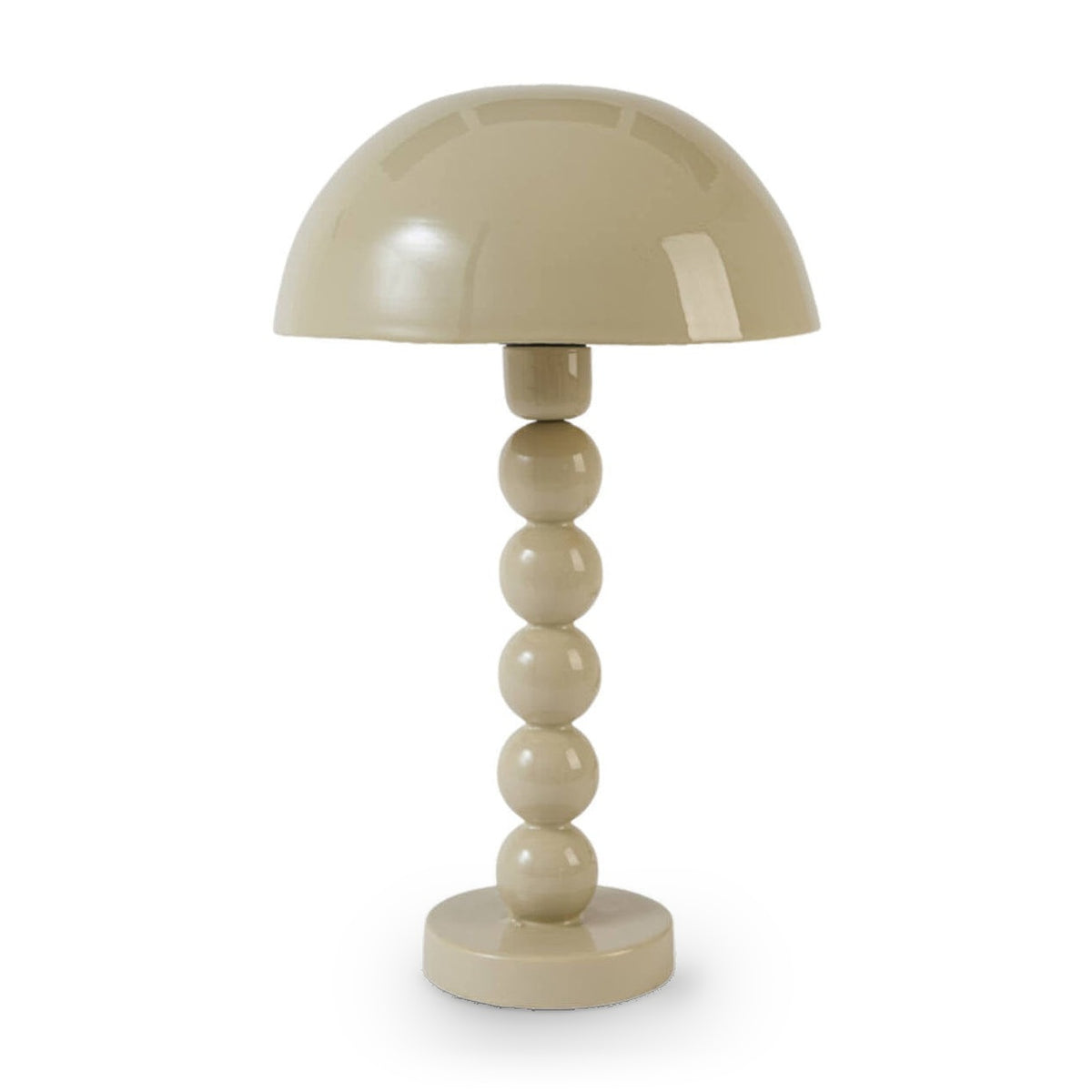 Kradinu Gloss Light Grey Metal Bubble Stem Table Lamp