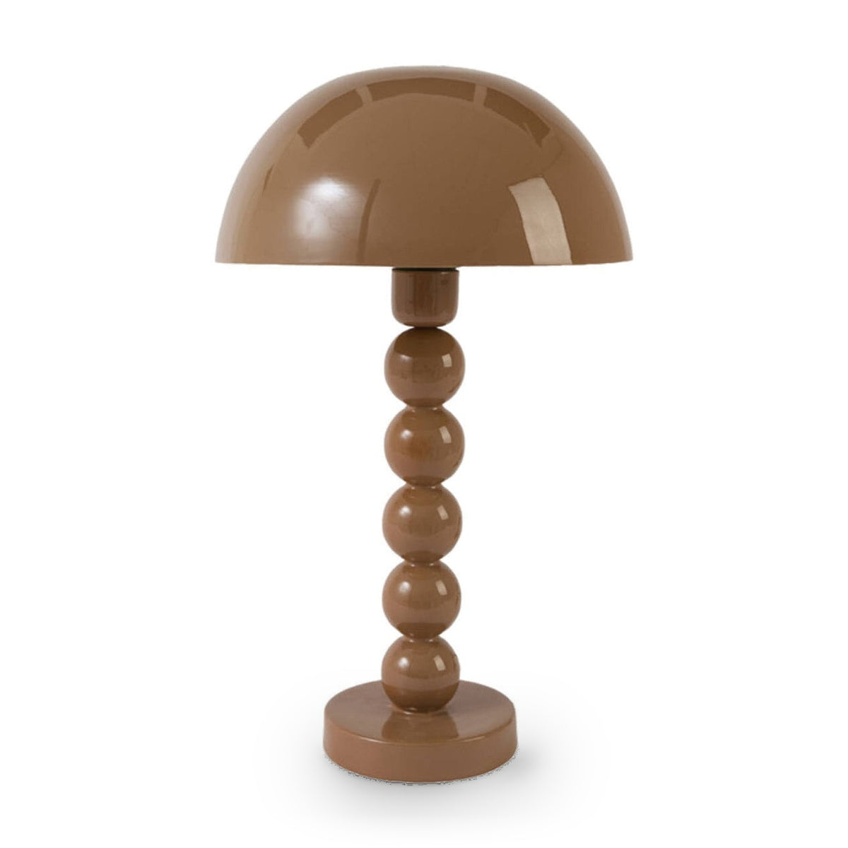Kradinu Gloss Terracotta/Orange Metal Bubble Stem Table Lamp