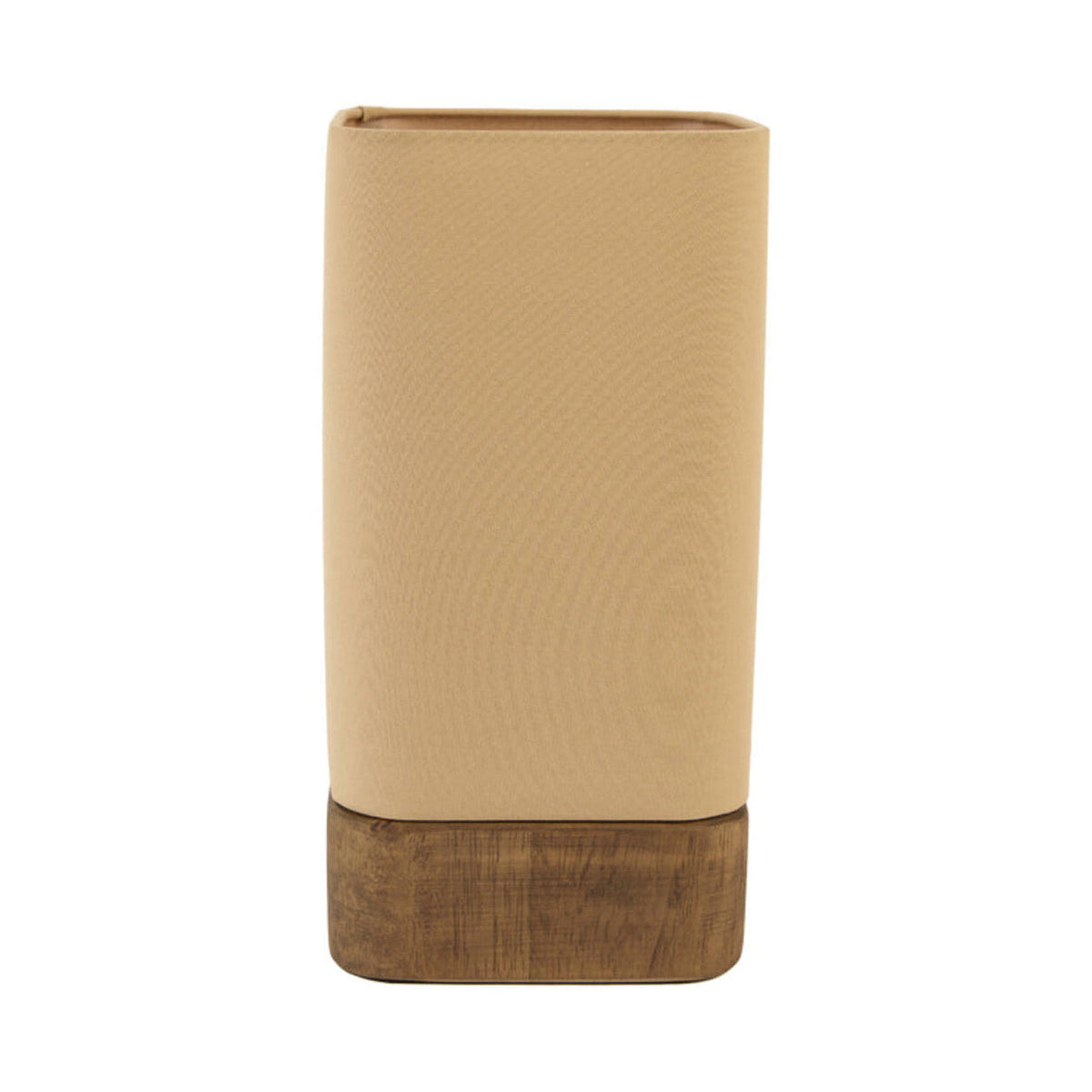 Wiam Natural Linen & Dark Brown Wood Table Lamp