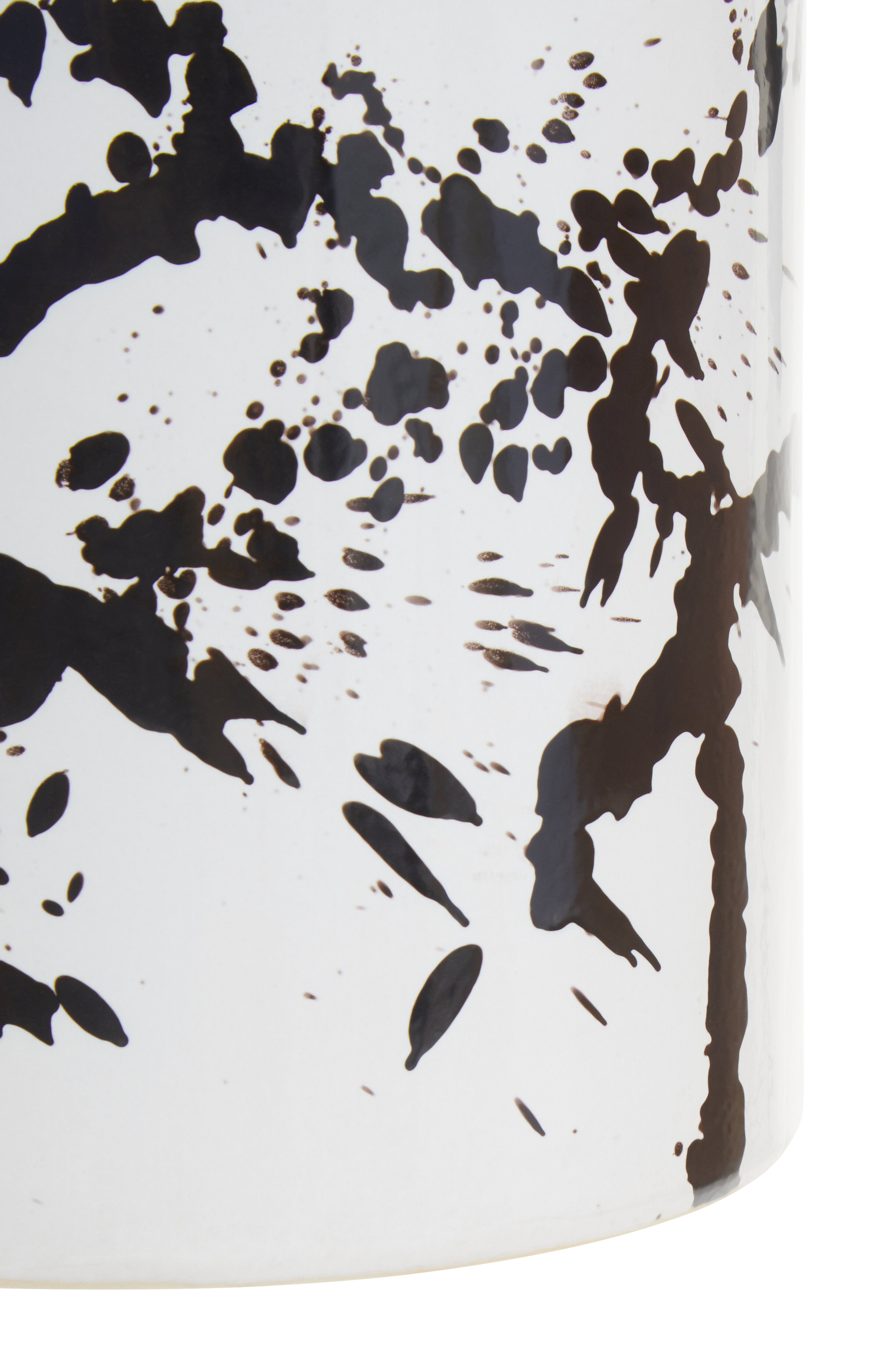 Agnes Black & White Splash Ceramic Planter | Large