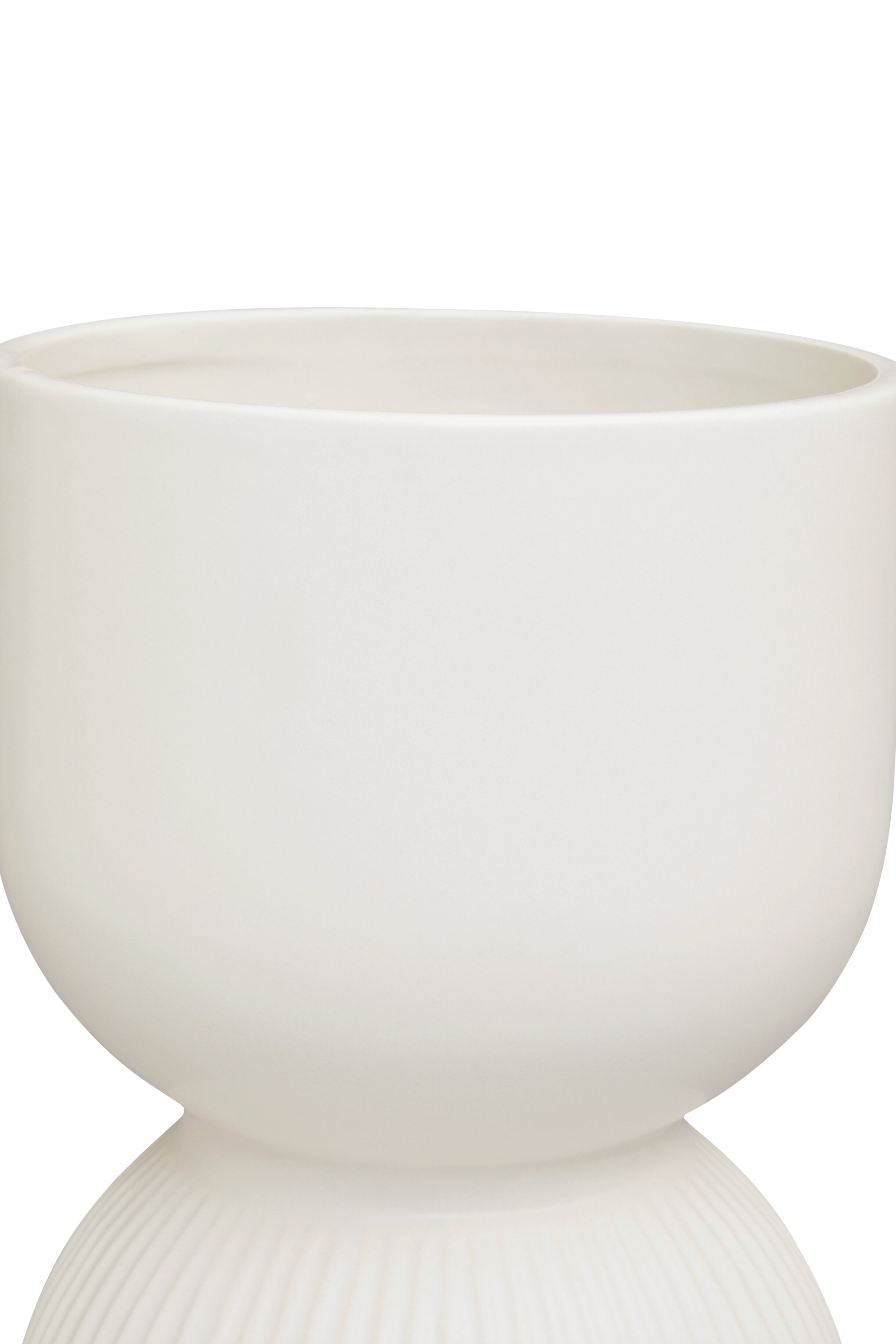 Tabor White Stoneware Planter