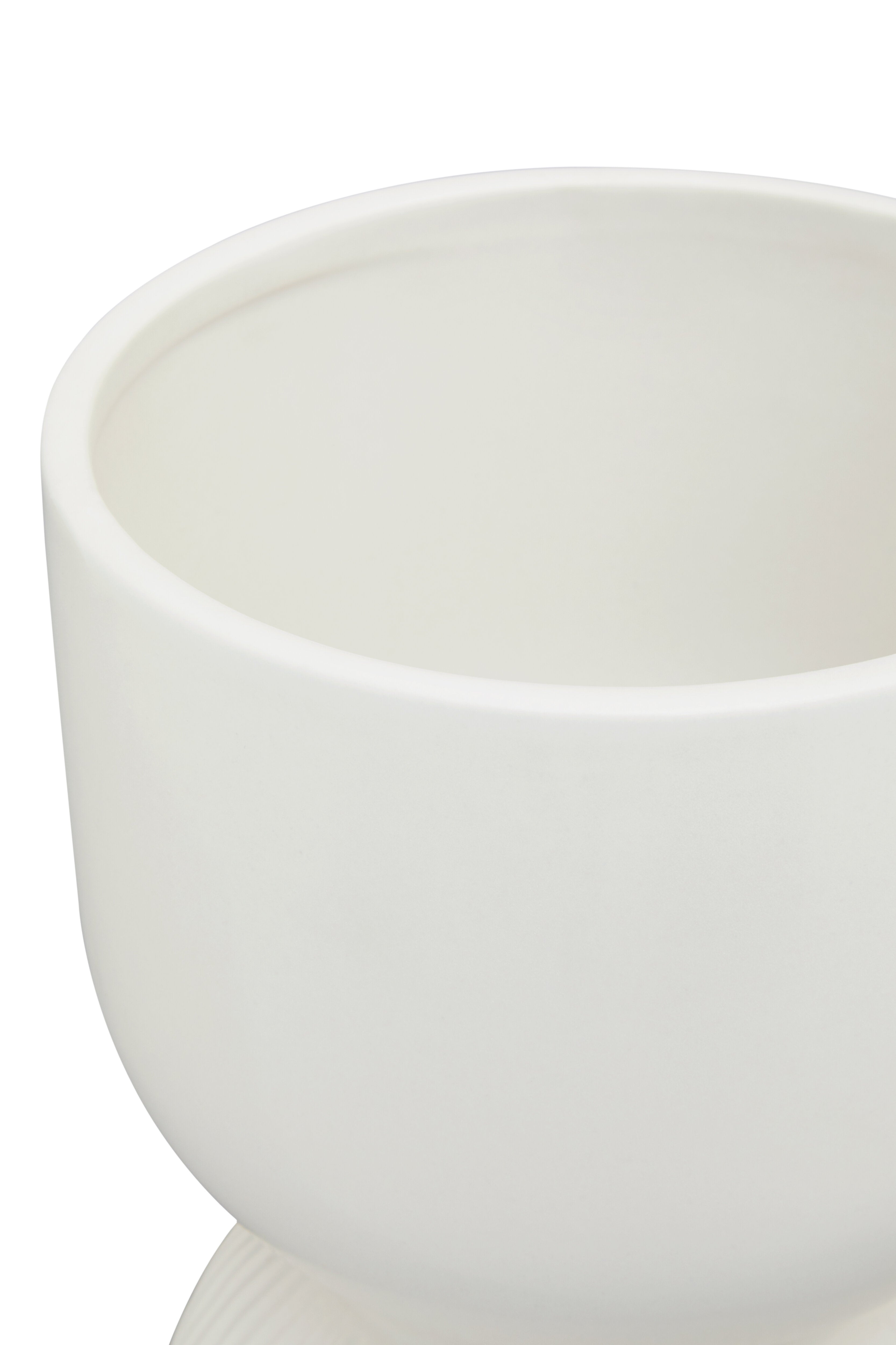Tabor White Stoneware Planter