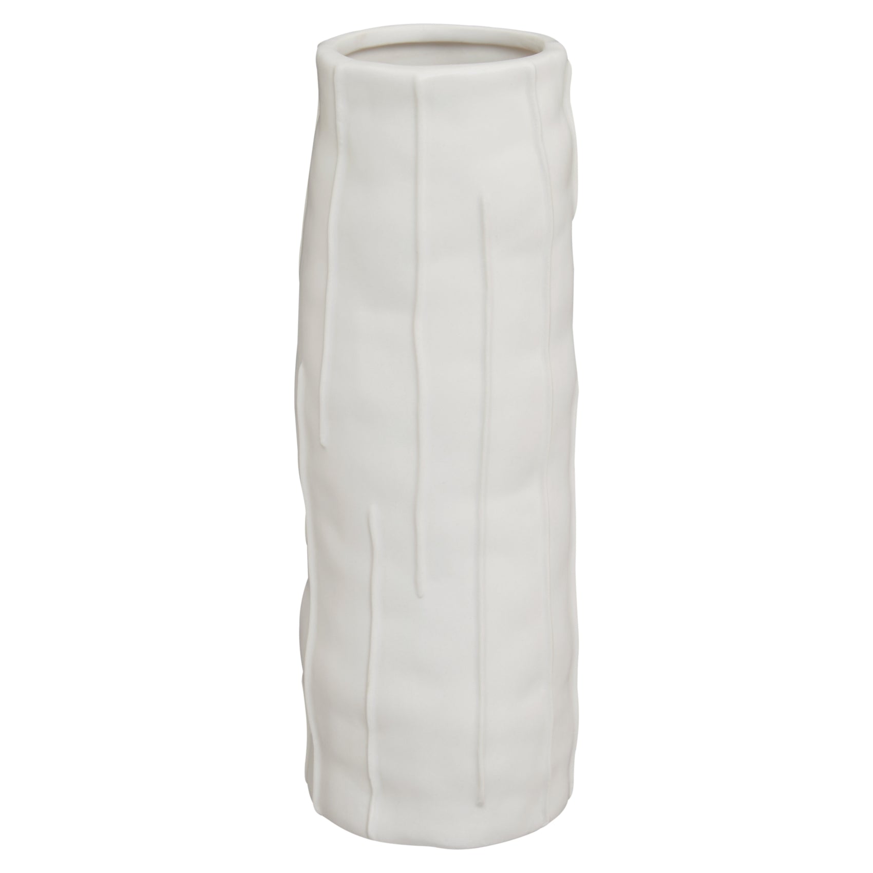 Allori Textured White Ceramic Vase Large