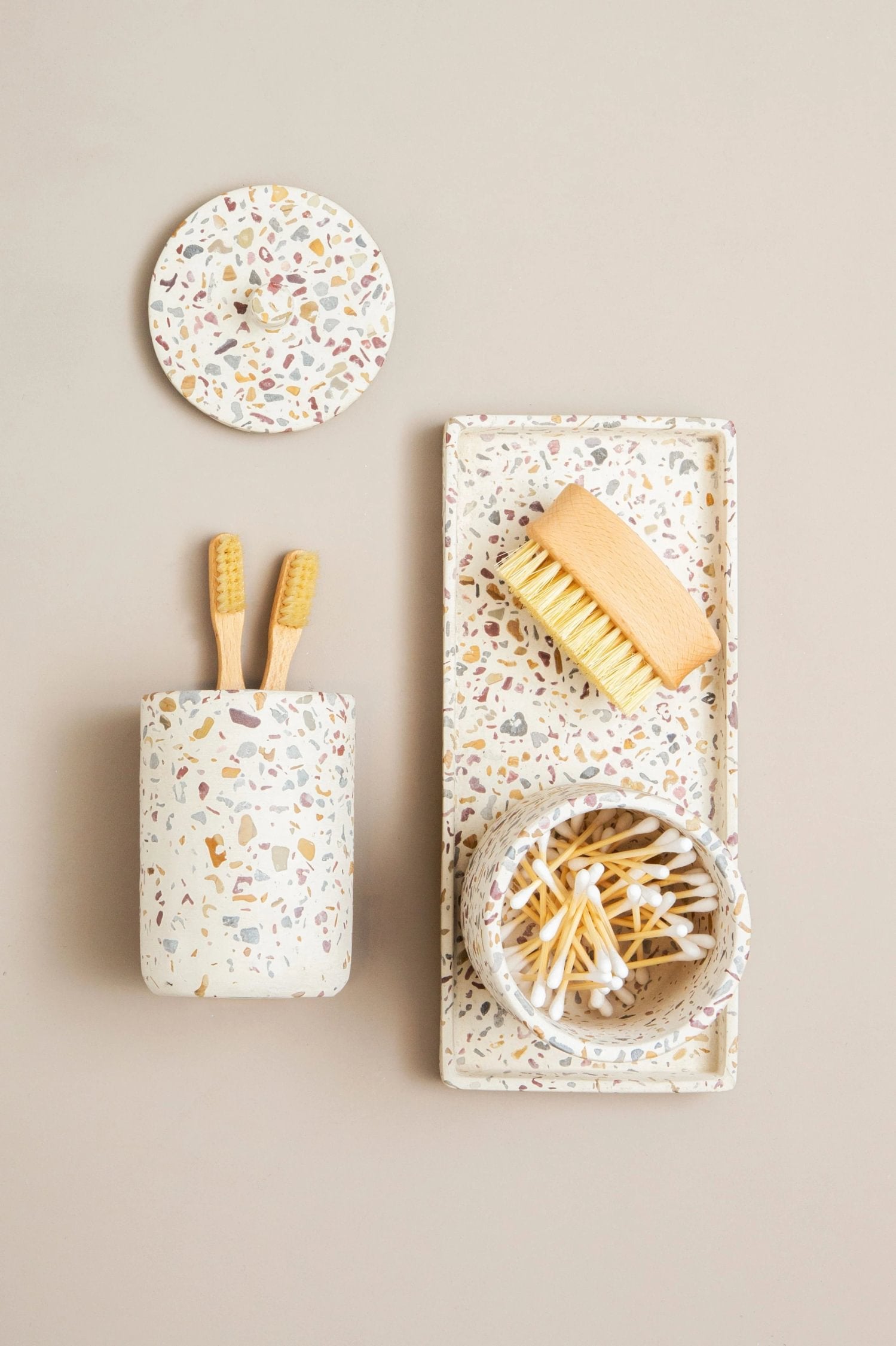 Veneto Terrazzo Effect Concrete Bathroom Tumbler