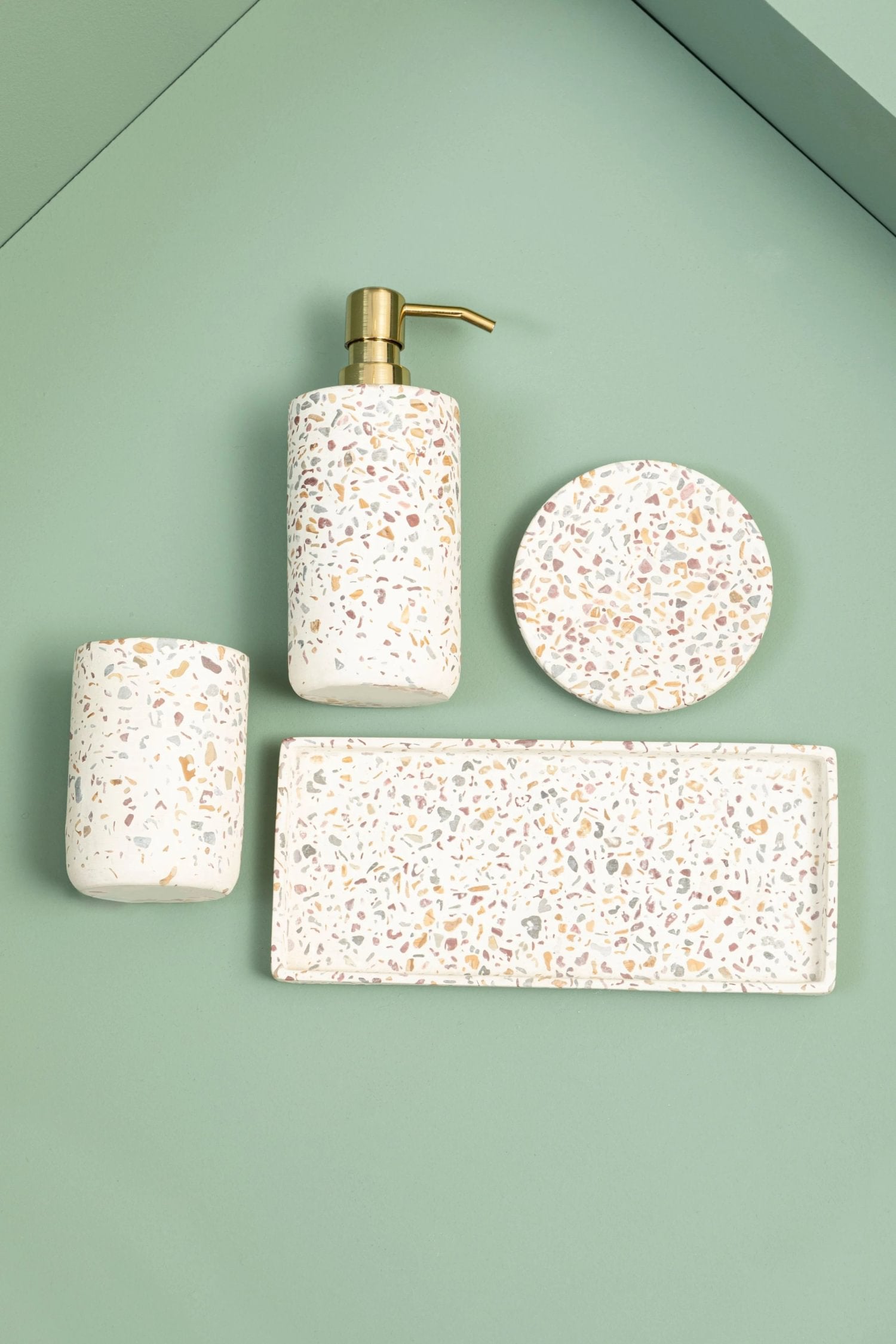 Veneto Terrazzo Effect Concrete Soap Dish