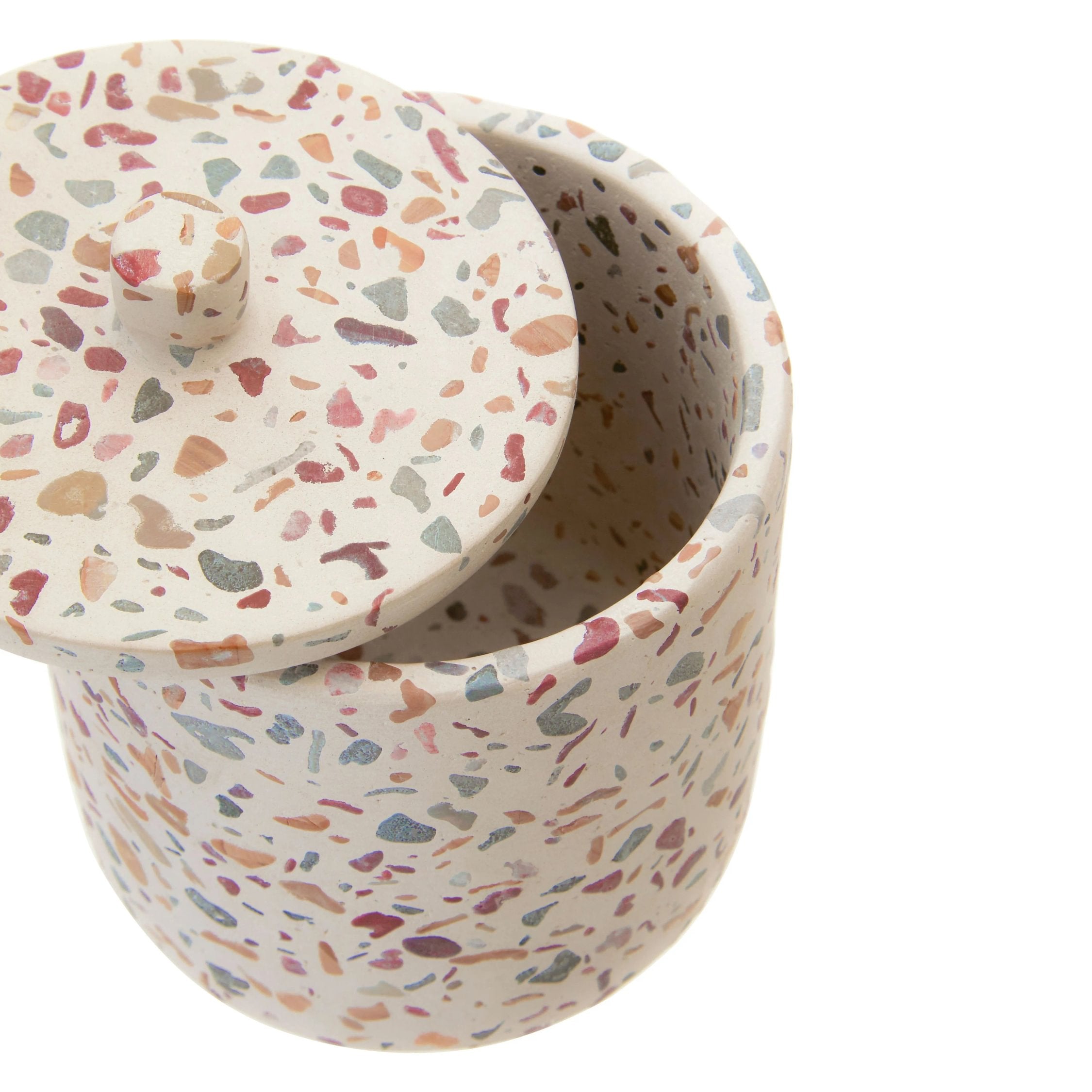 Veneto Terrazzo Effect Concrete Cotton Storage Jar