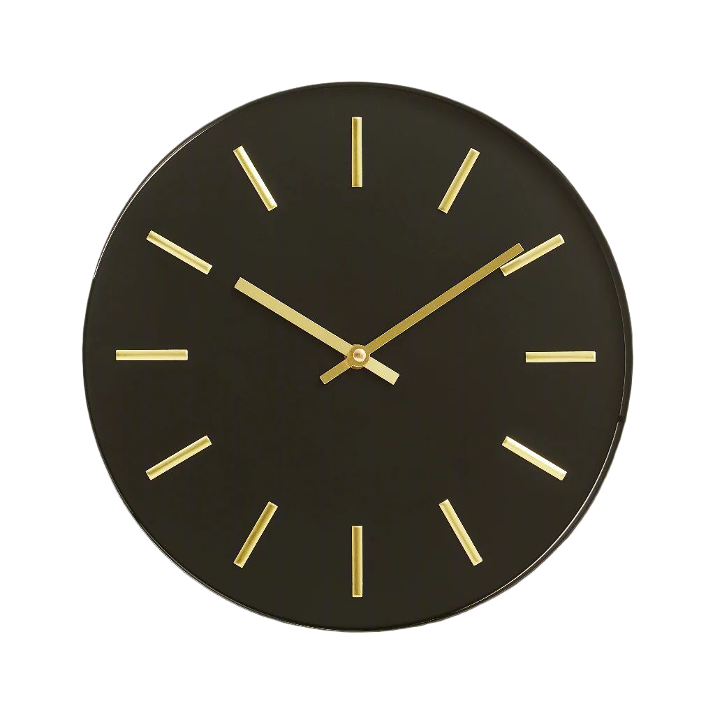 Esme Black & Gold Round Wall Clock