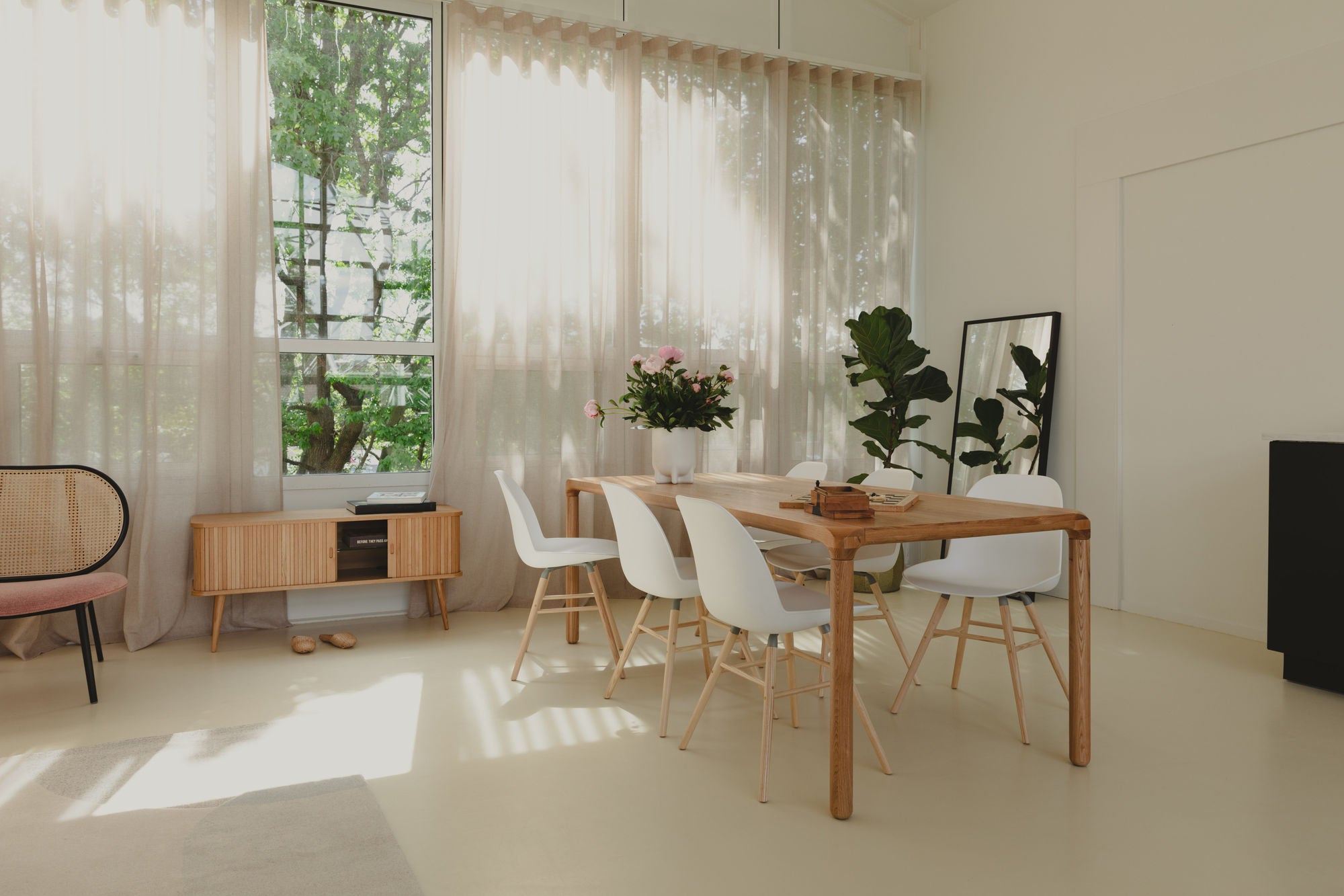 Zuiver Storm Natural Oak Wood Rectangle Dining Table 220cm