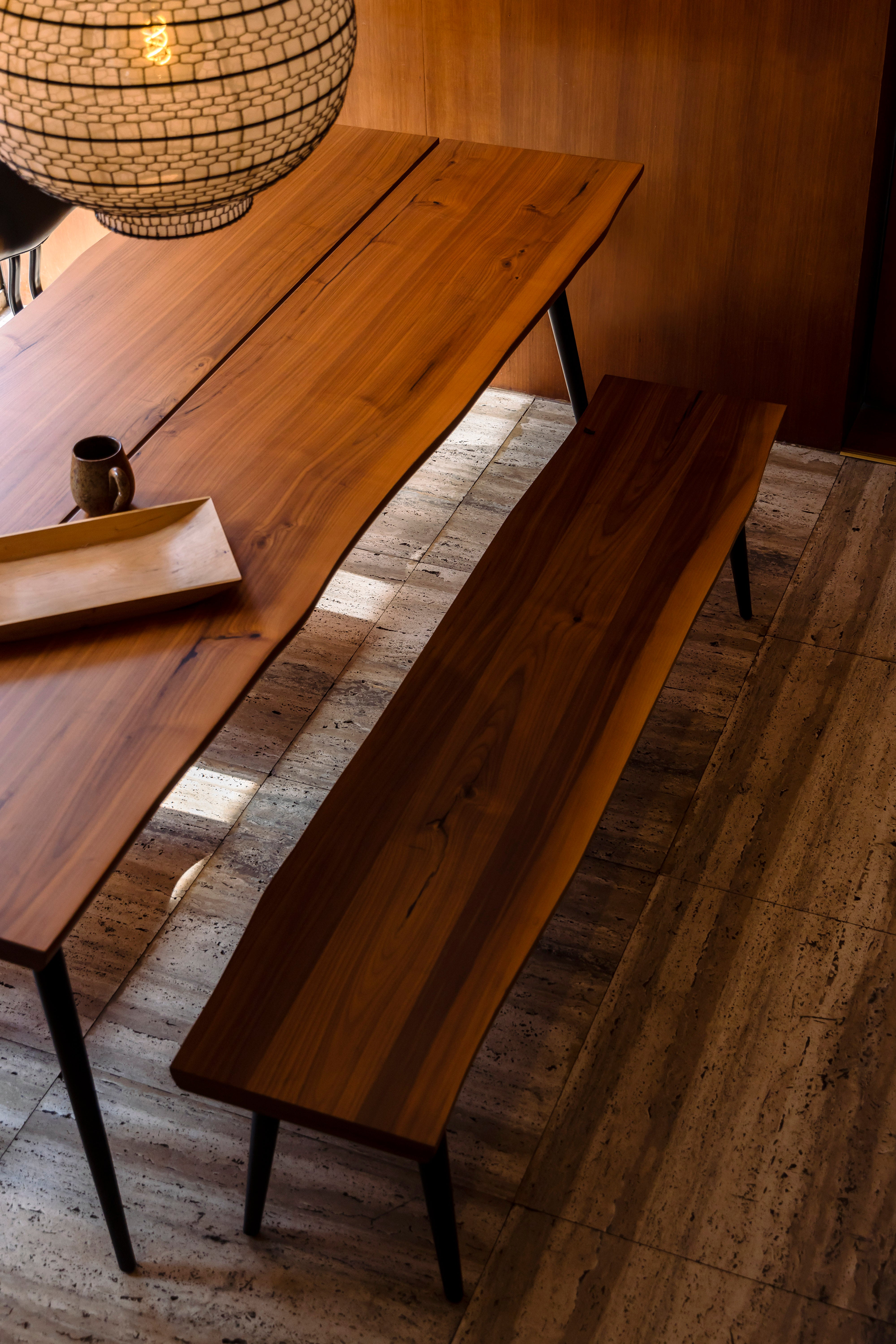 Dutchbone Alagon Walnut Brown Wood Dining Table 180cm