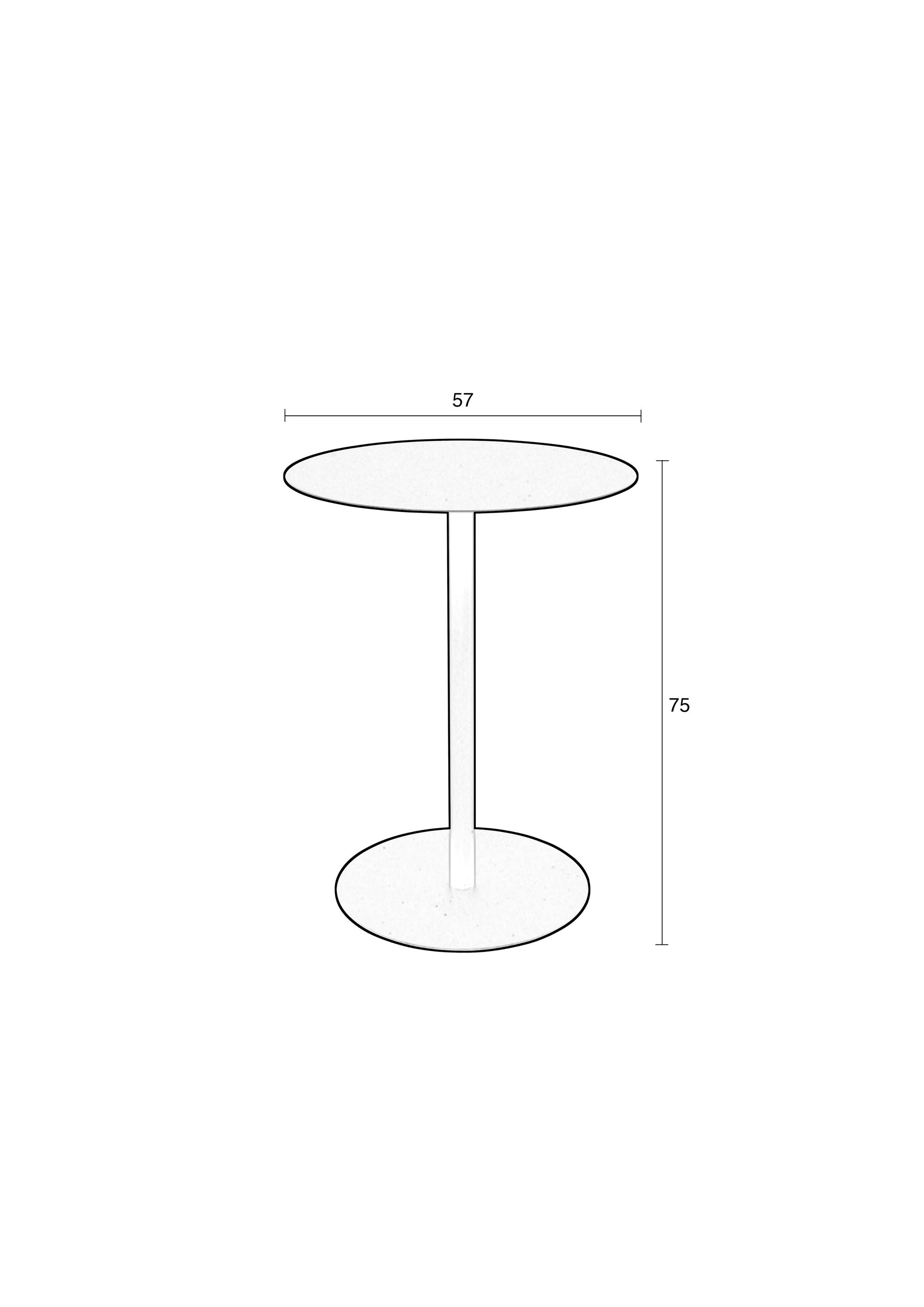 Zuiver Snow Black Bistro Table