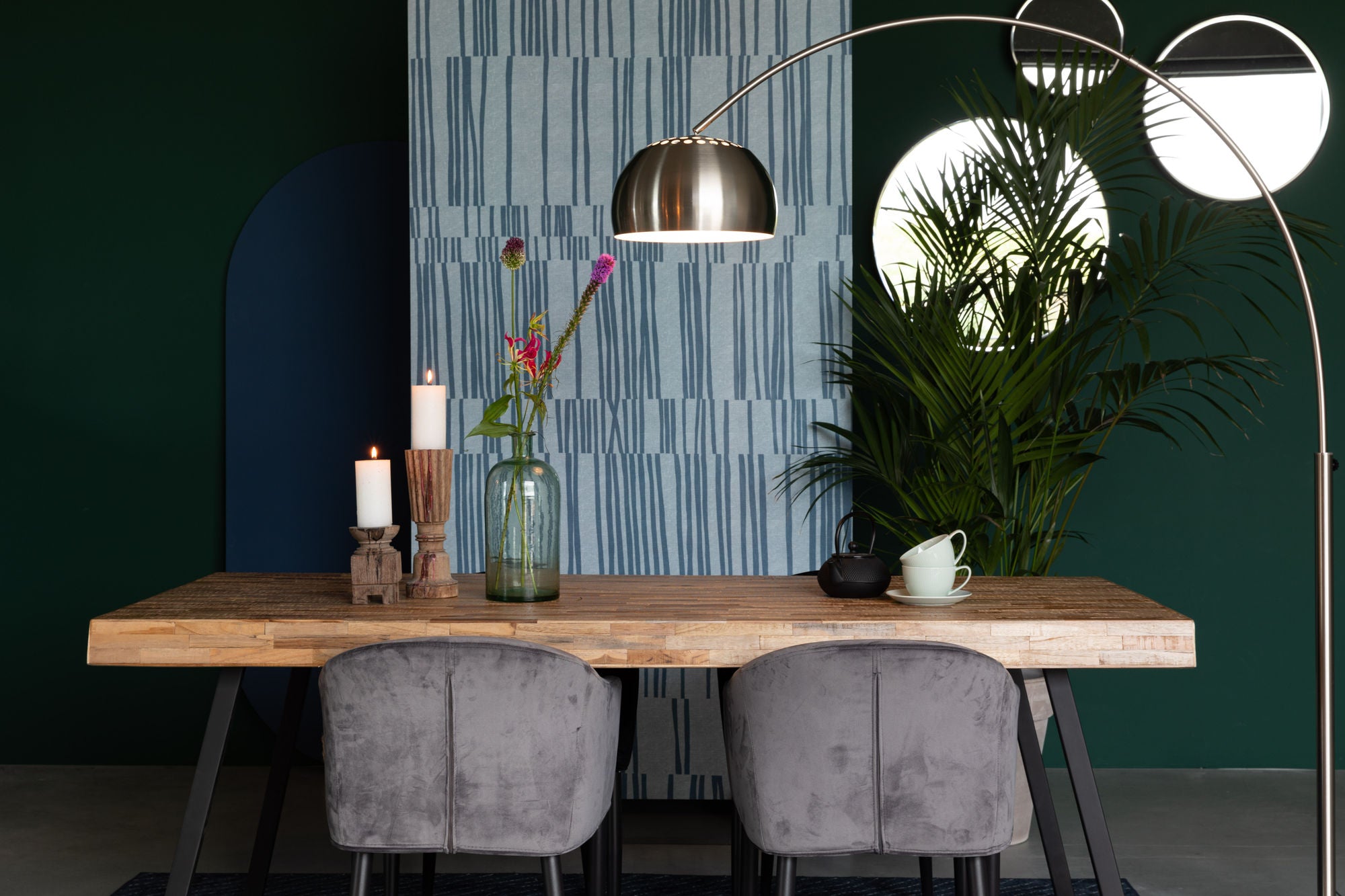 Suri Natural Teak Wood Rectangle Dining Table 200cm