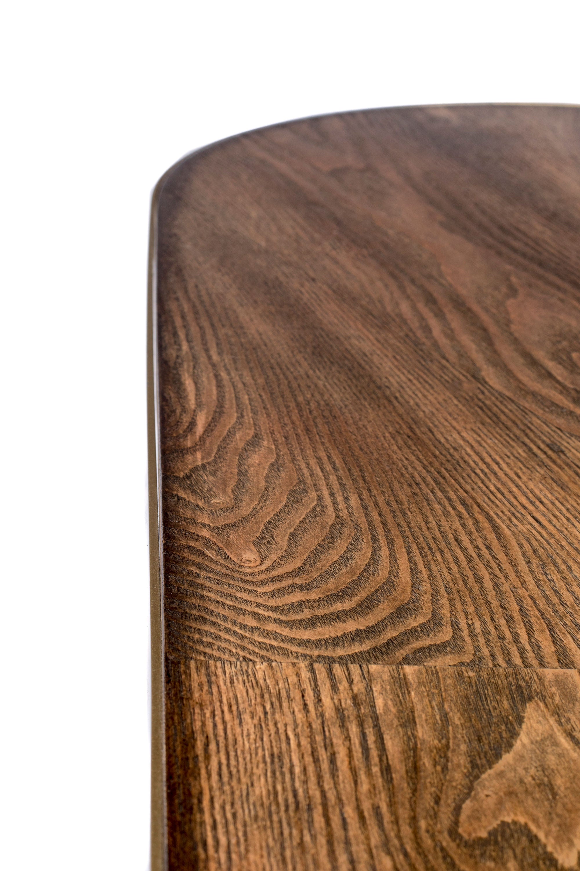 Denise Brown Wood & Gold Oval Dining Table 180cm