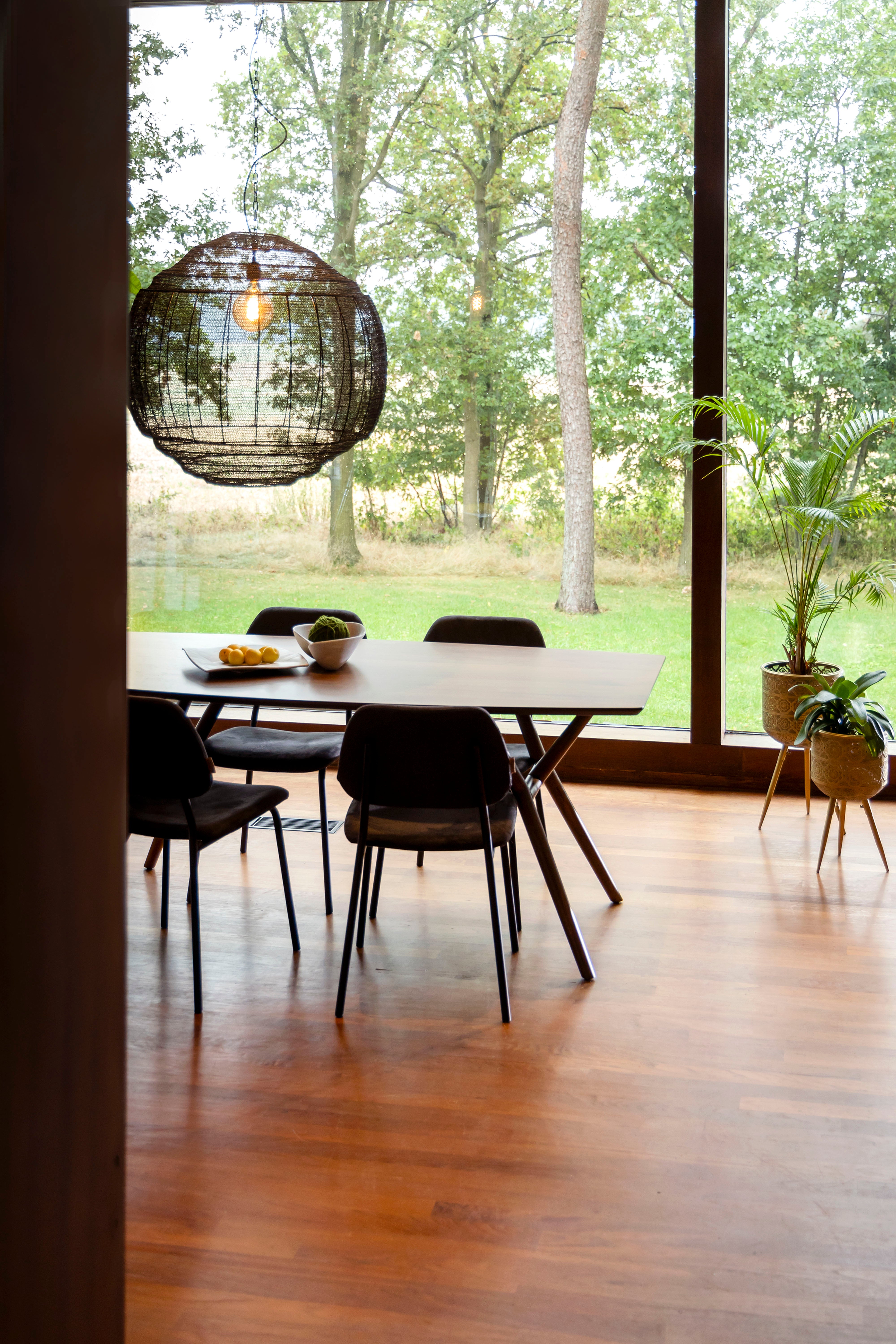 Dutchbone Malaya Walnut Brown Wood Rectangle Dining Table