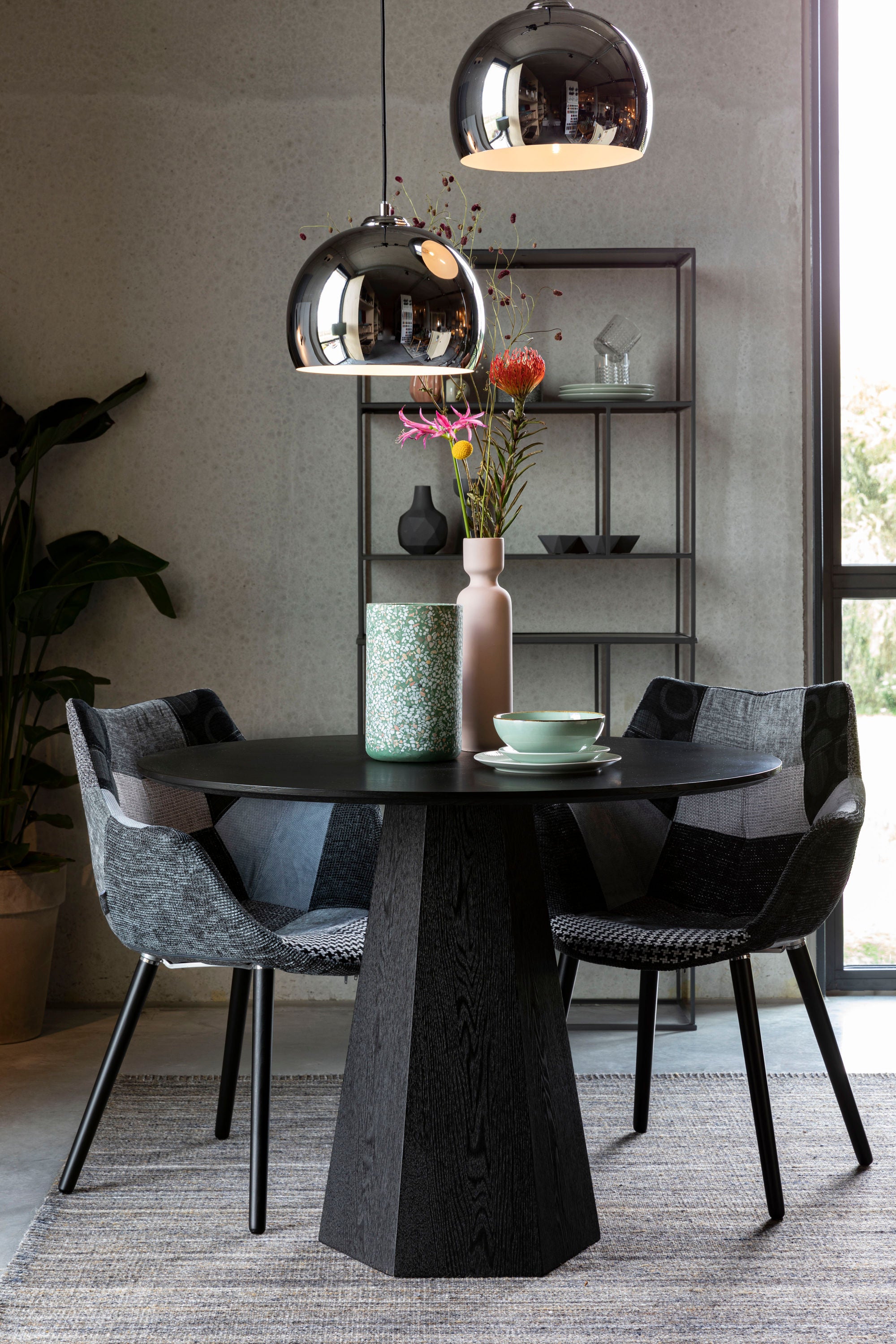 Zuiver Pilar Black Wood Round Dining Table