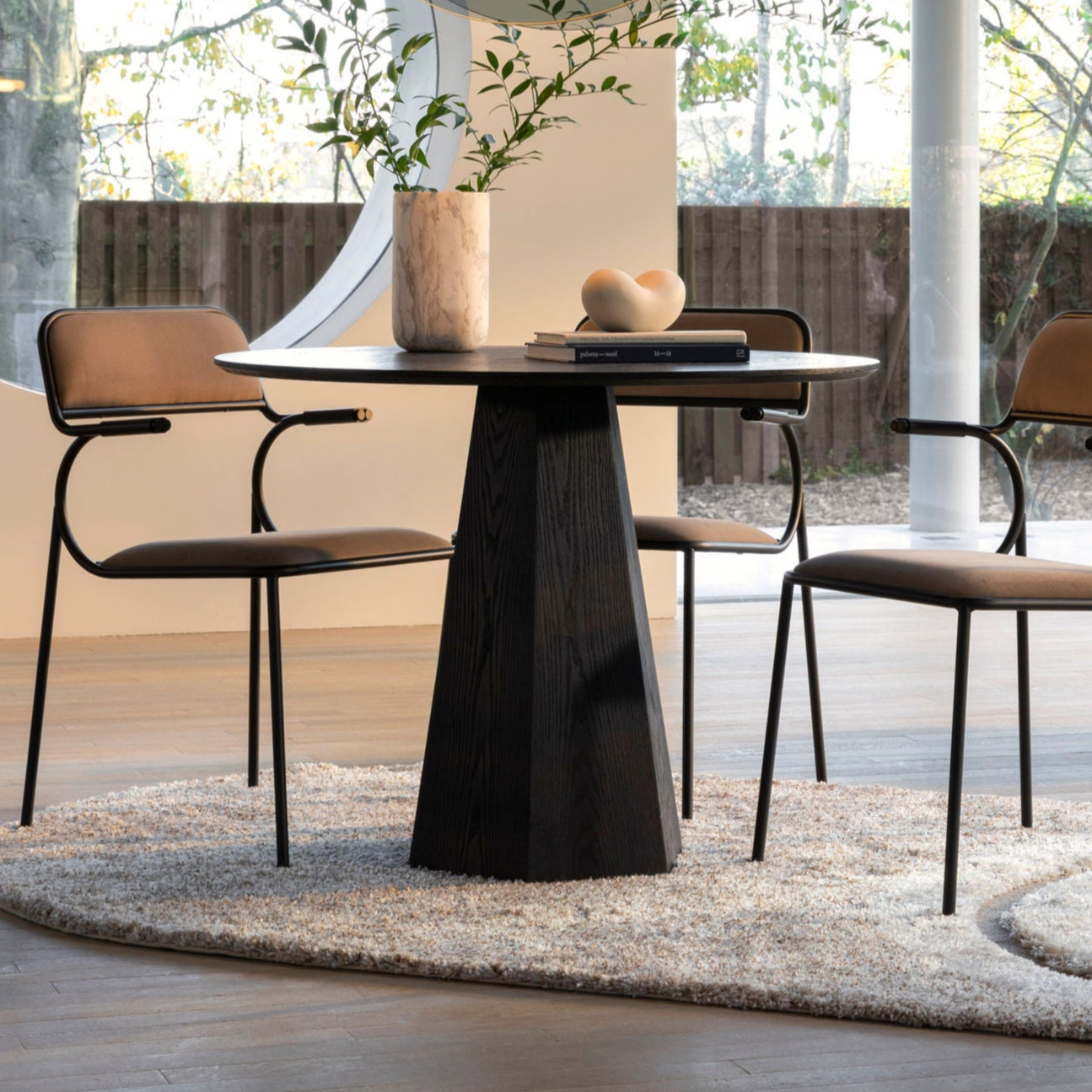 Zuiver Pilar Black Wood Round Dining Table
