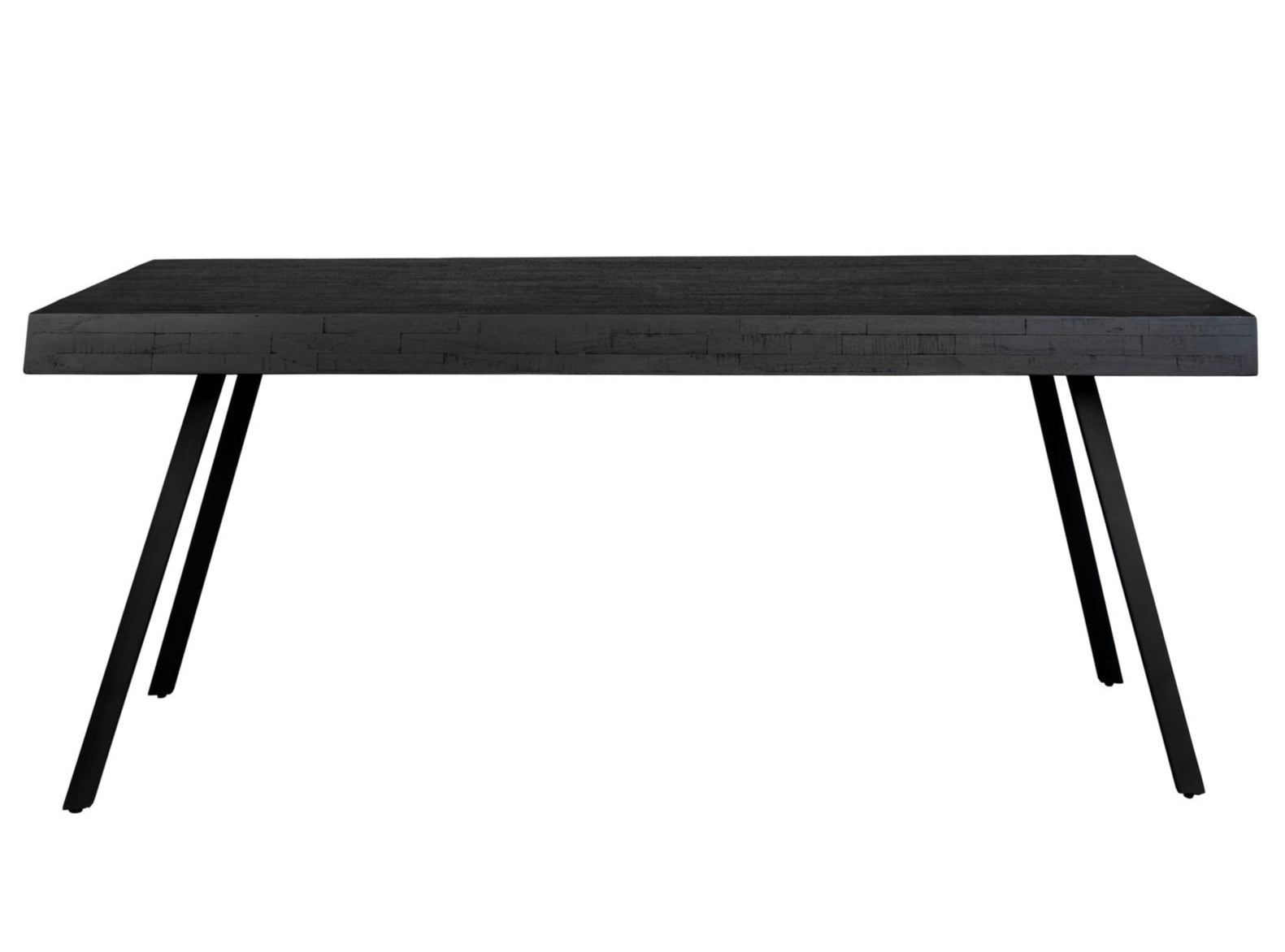 Suri Black Teak Wood Rectangle Dining Table 180cm