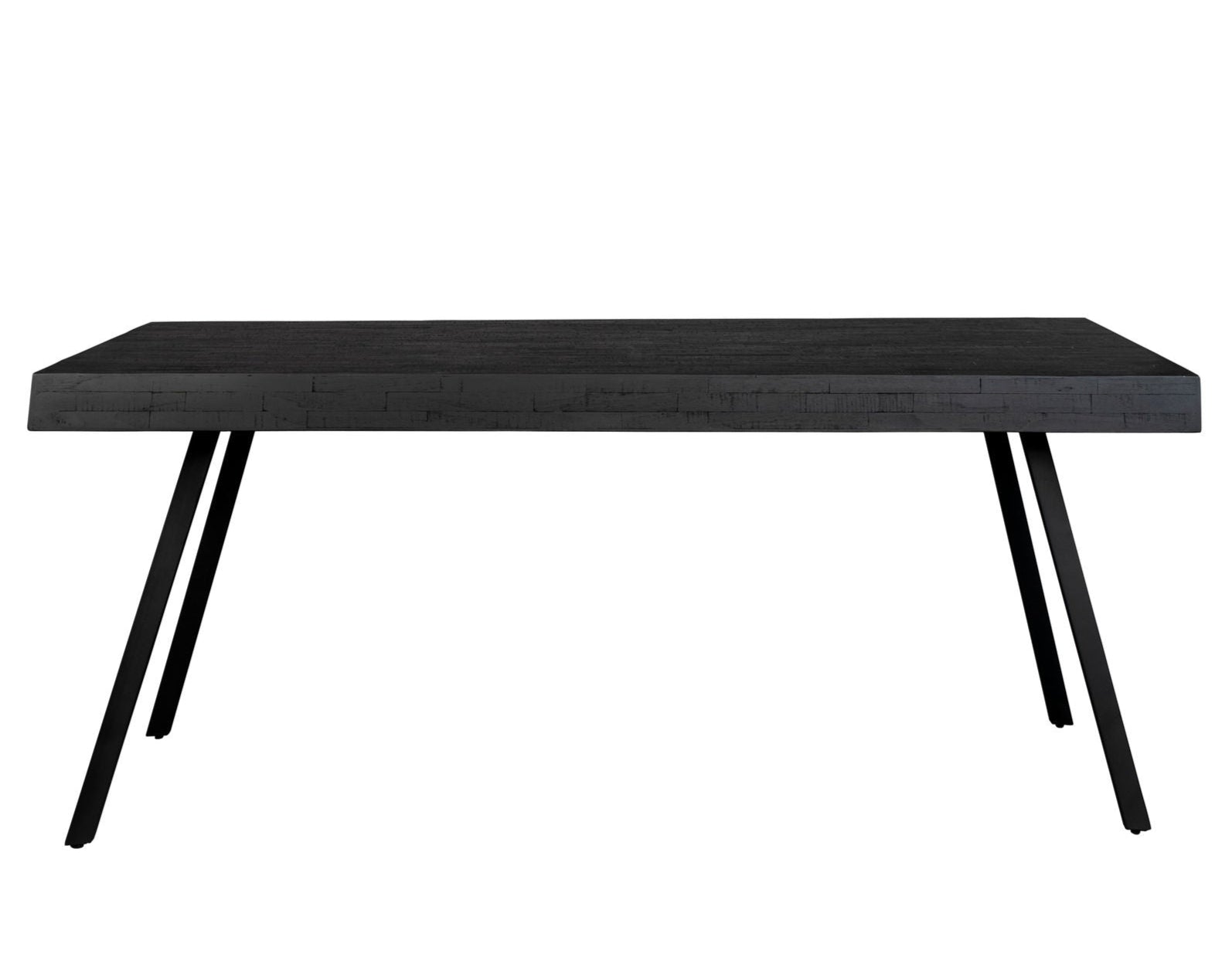 Suri Black Teak Wood Rectangle Dining Table 220cm