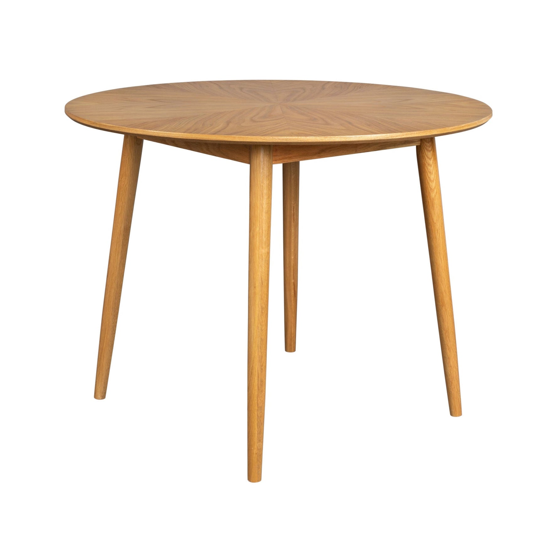 Fabio Natural Wood Round Dining Table 100cm