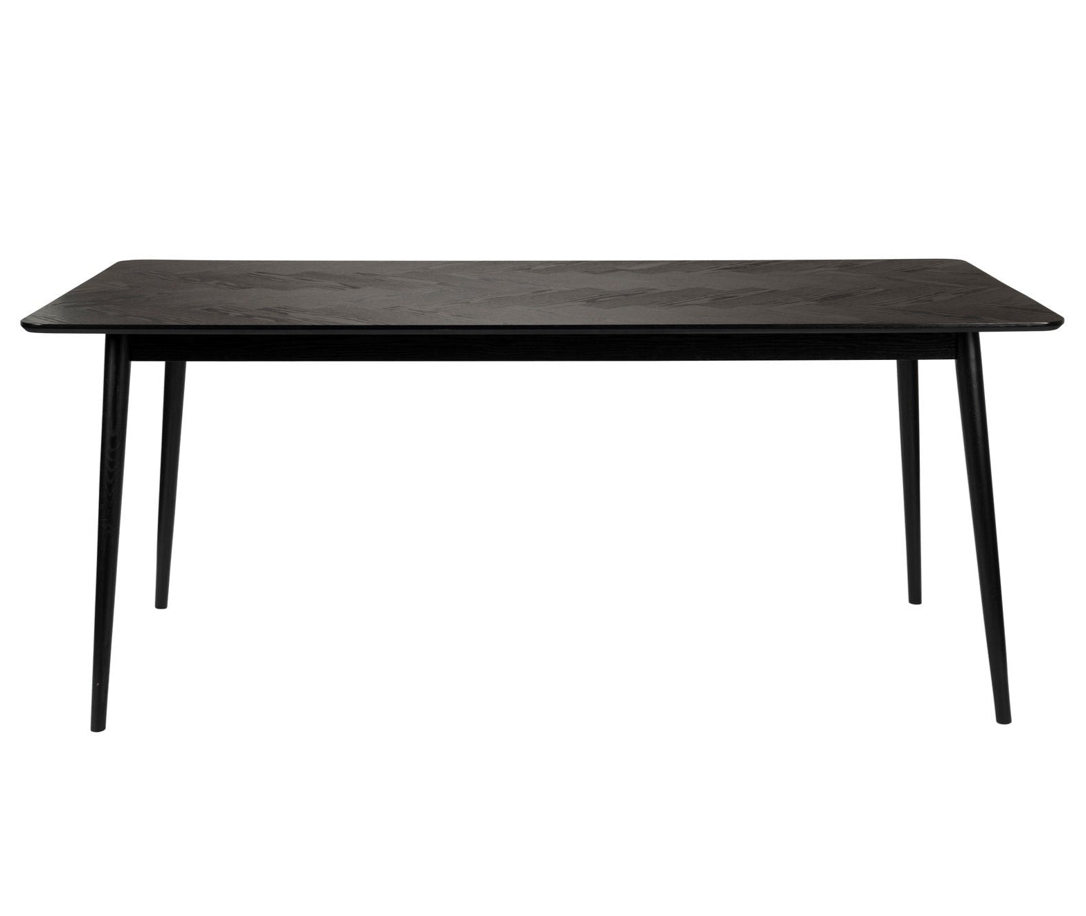 Fabio Black Wood Rectangle Dining Table 160cm