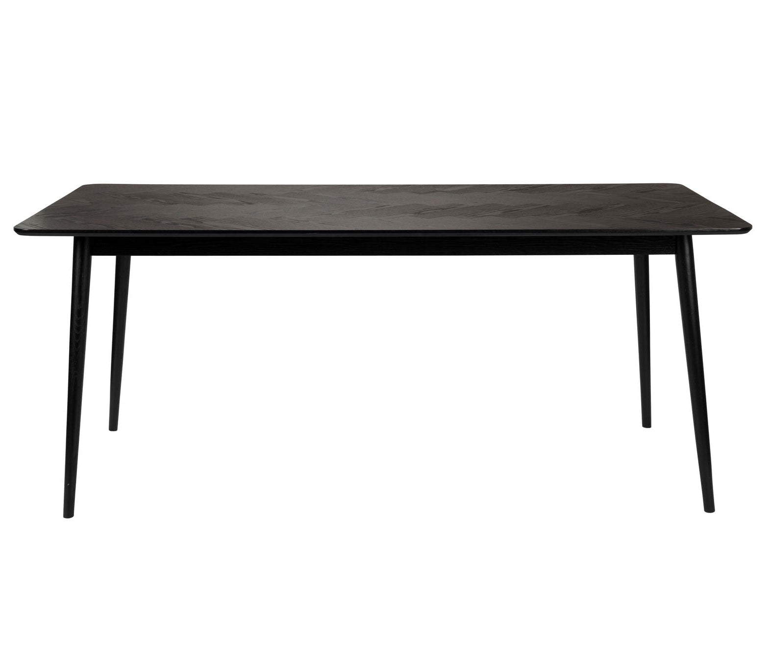 Fabio Black Wood Rectangle Dining Table 180cm