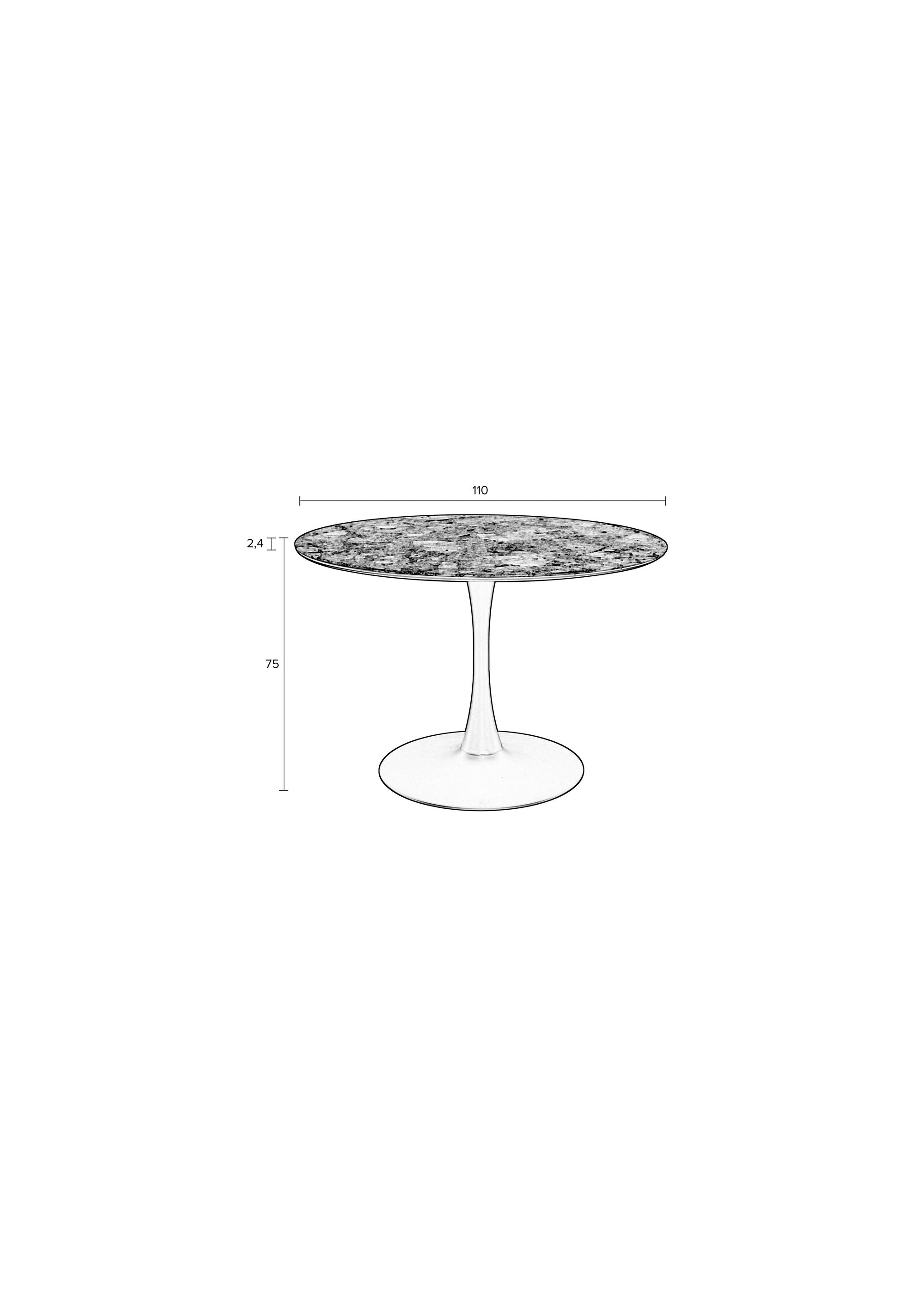 Maru White Marble Round Dining Table