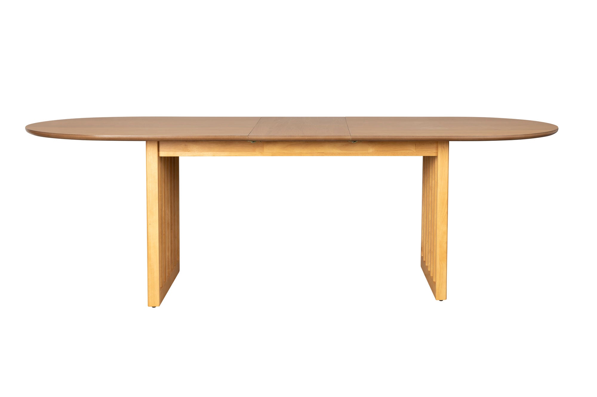 Dutchbone Barlet Natural Oak Wood Slatted Extending Dining Table