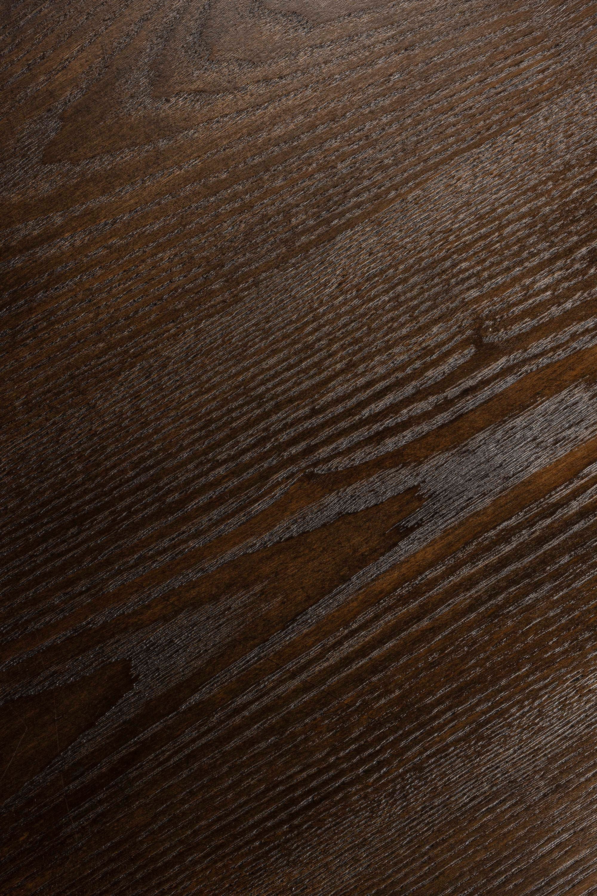 Raku Walnut Brown Wood Round Dining Table