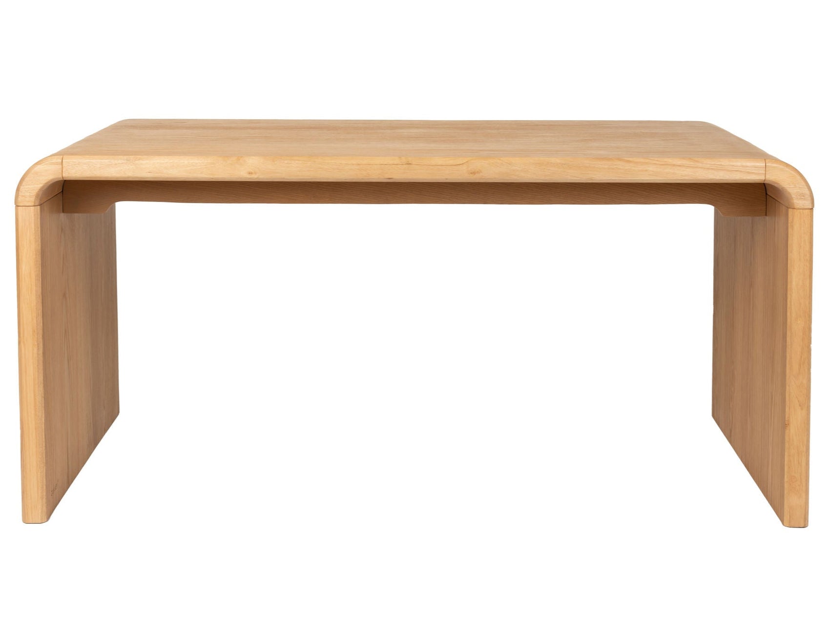 Zuiver Brave Curved Natural Oak Wood Dining Table