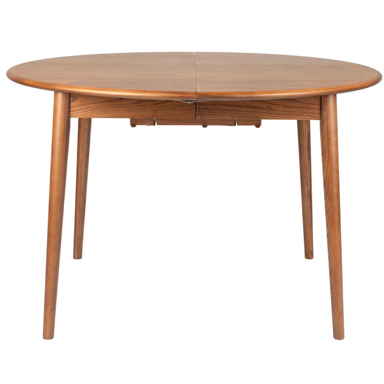 Zuiver Twist Walnut Brown Wood Extending Round Dining Table
