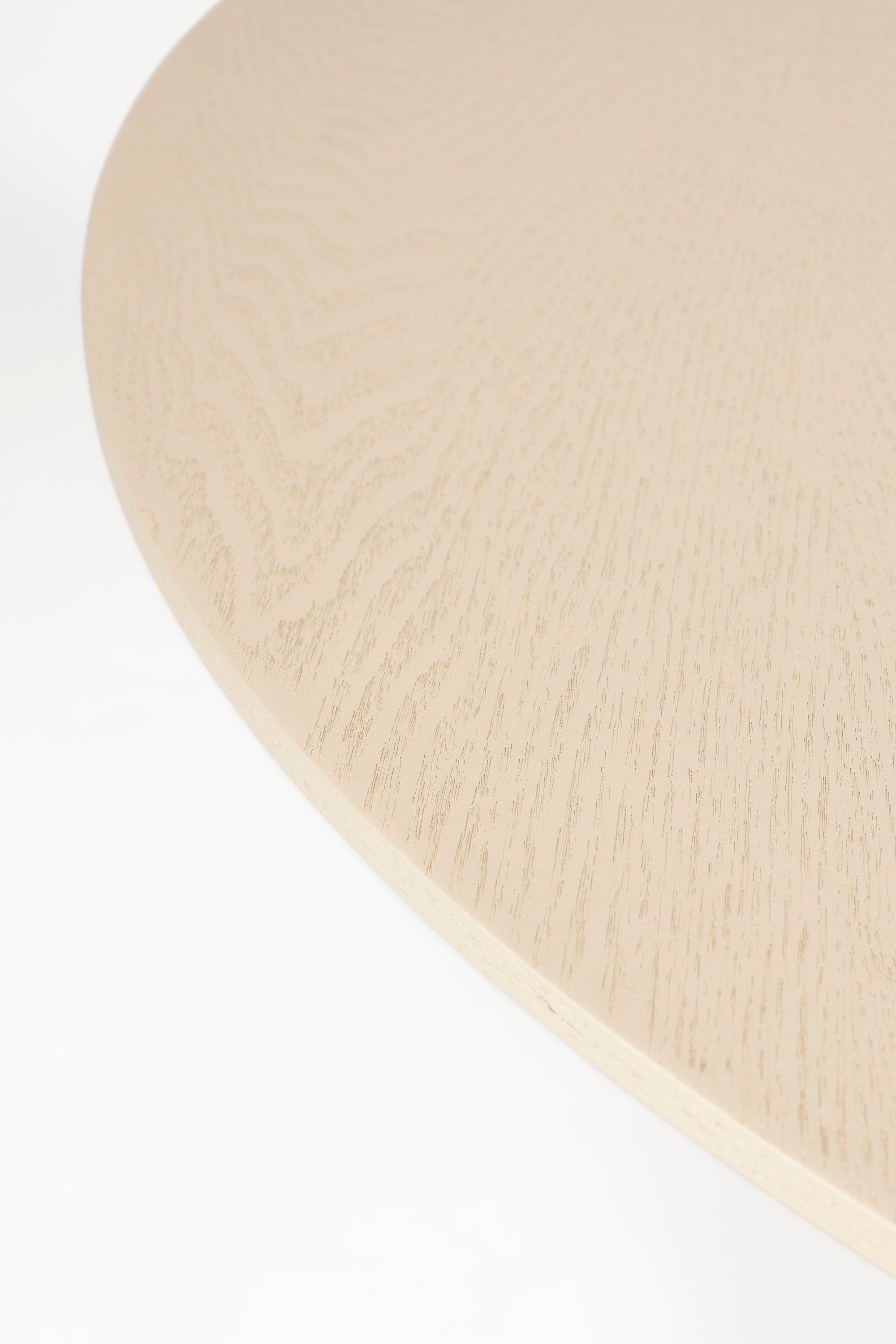 Zuiver Pilar Angled Brown Rice Ash Wood Round Dining Table