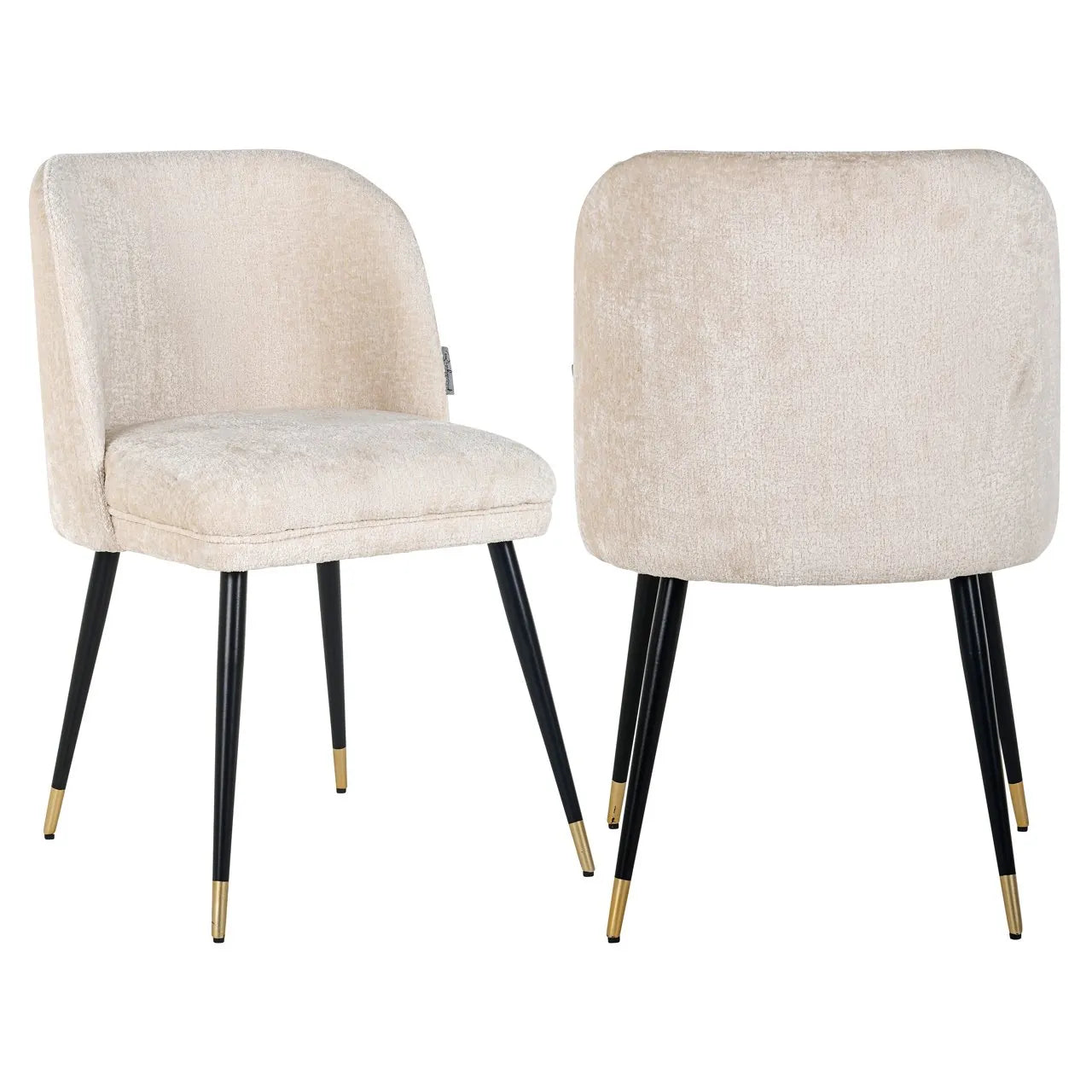 Richmond Interiors Alicia Bergen White Chenille Dining Chair