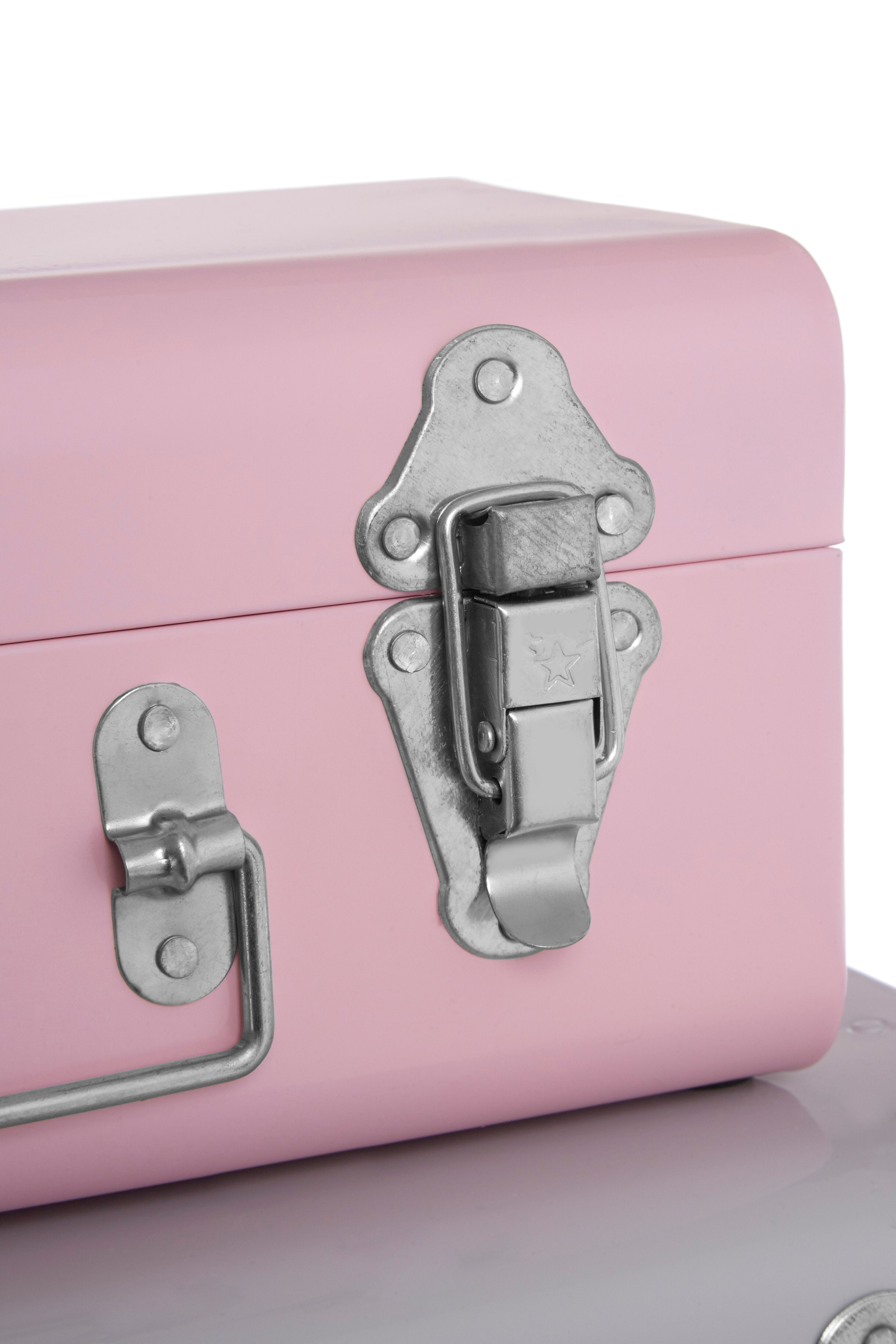 Set of 3 Kempton Assorted Pink & Grey Storage Trunks