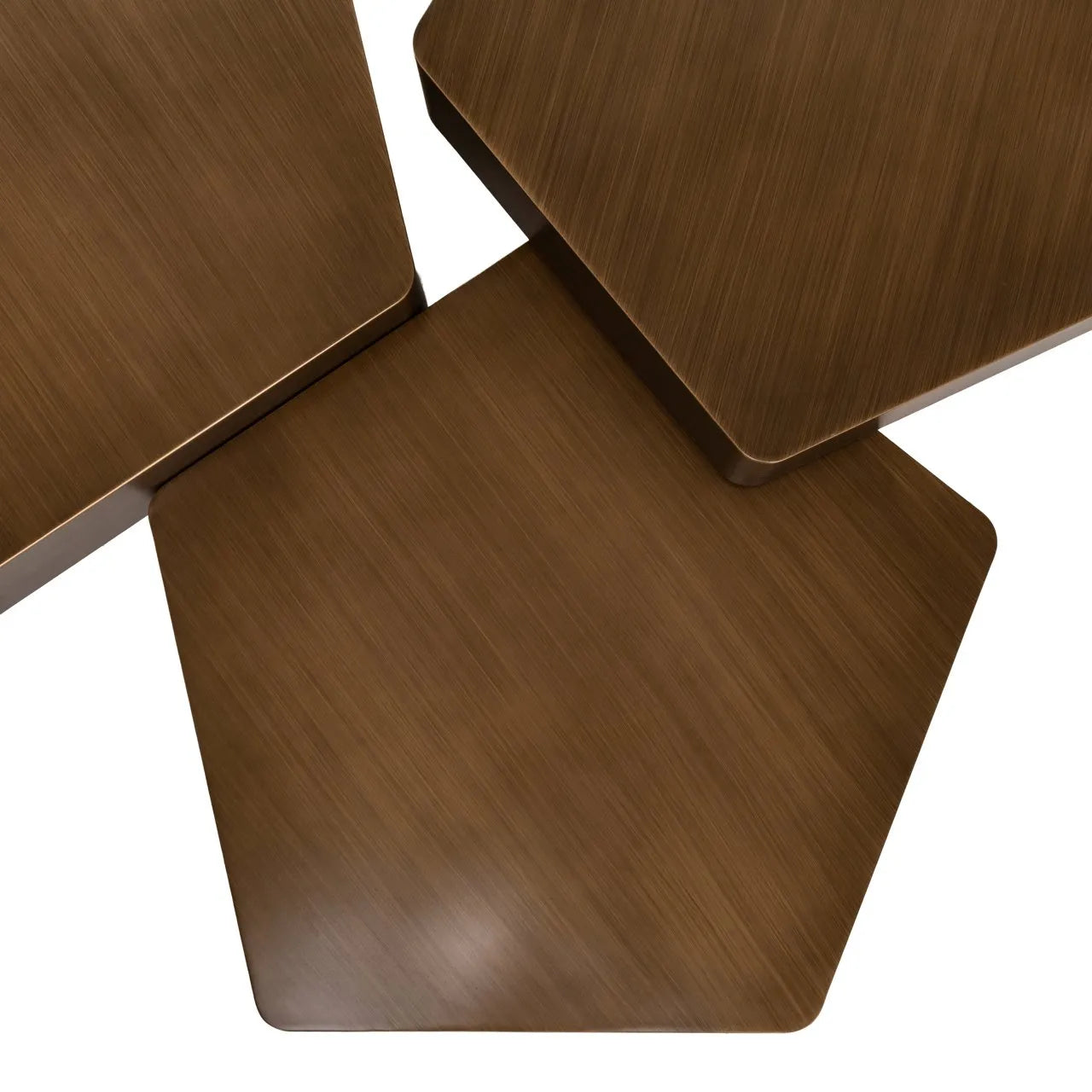 Set of 3 Richmond Interiors Hexa Brushed Gold Coffee Table