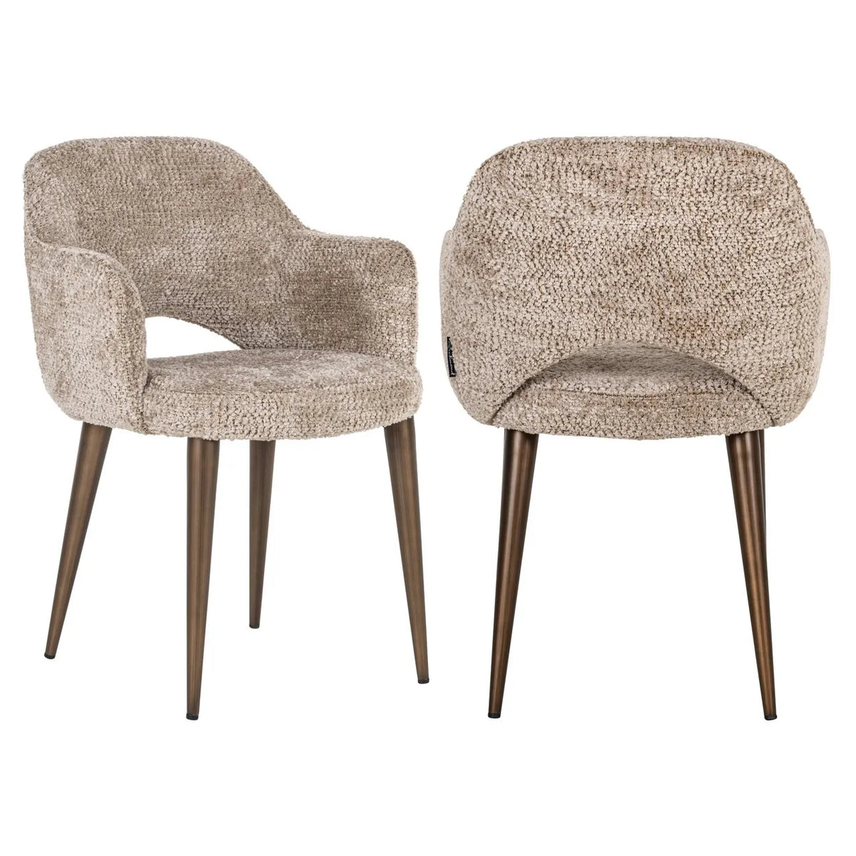 Richmond Interiors Delphina Taupe Boucle Dining Chair